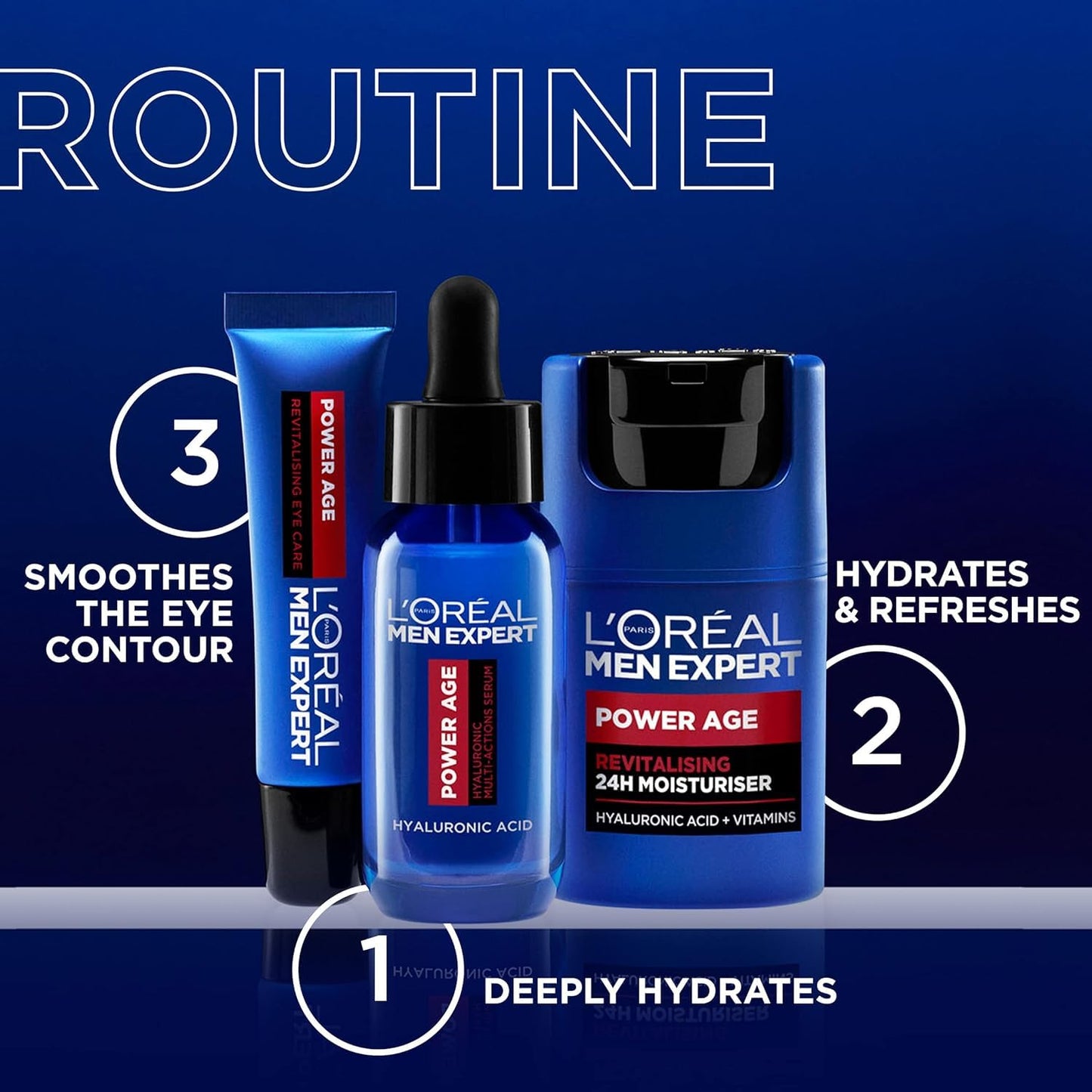 - L'Oréal Men Expert Power Age Moisturiser | Hydrating & Revitalising Hyaluronic Acid -