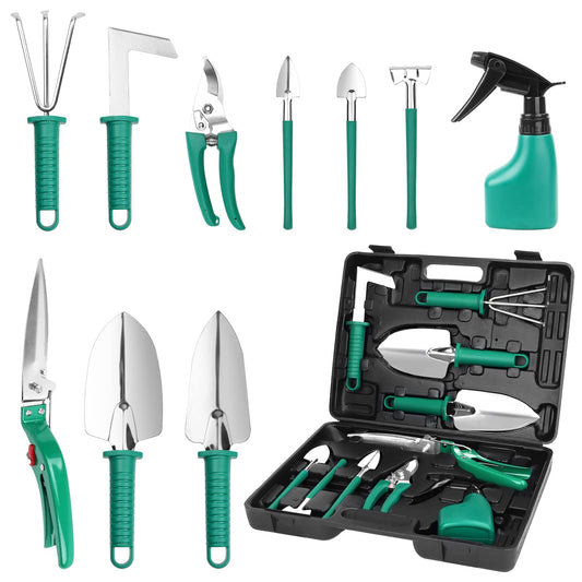 - GIOVARA Stainless Gardening Tools Set | (10 Pieces Green) -