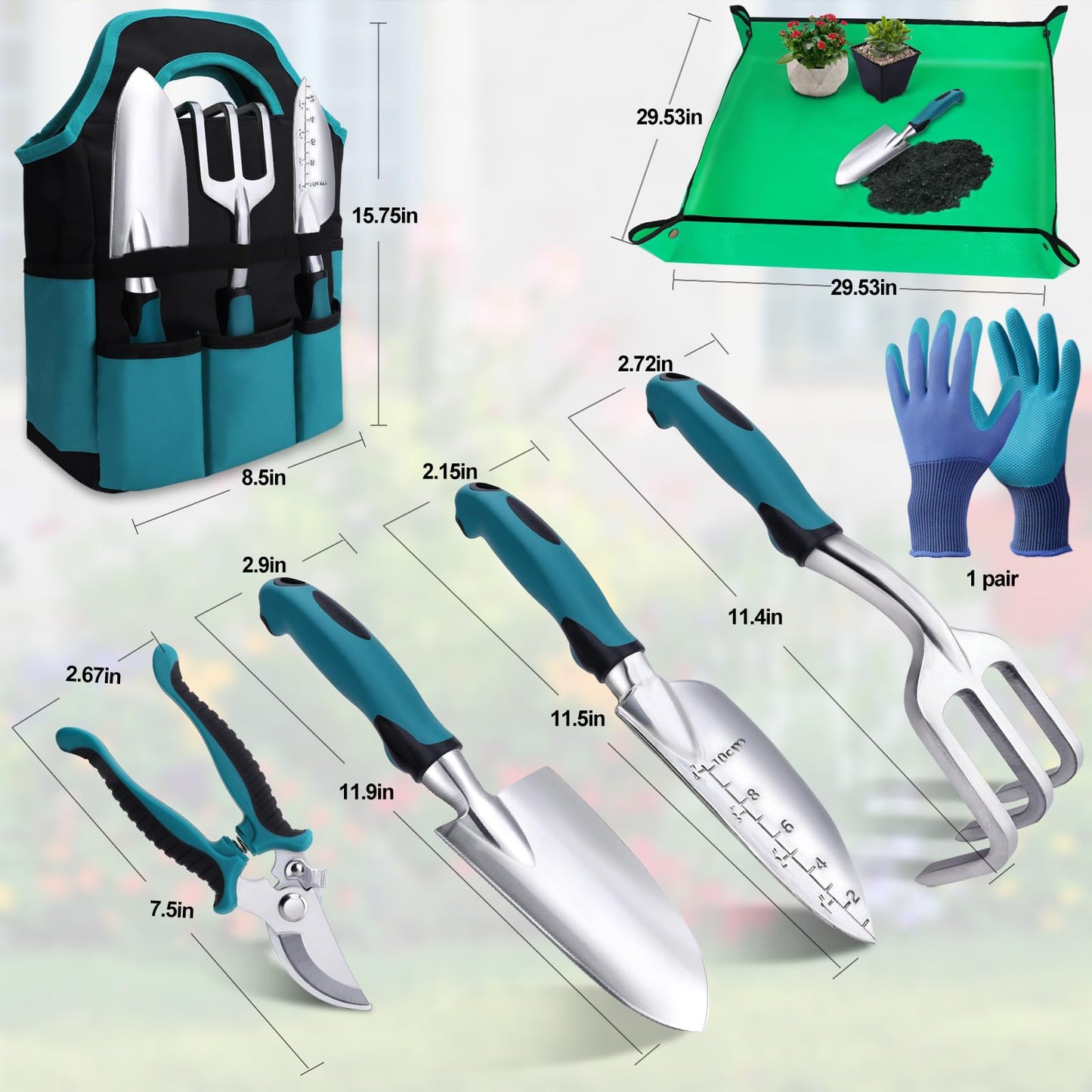 - Kynup Garden Tools Set | 7 Pieces Gardening Hand Tools -