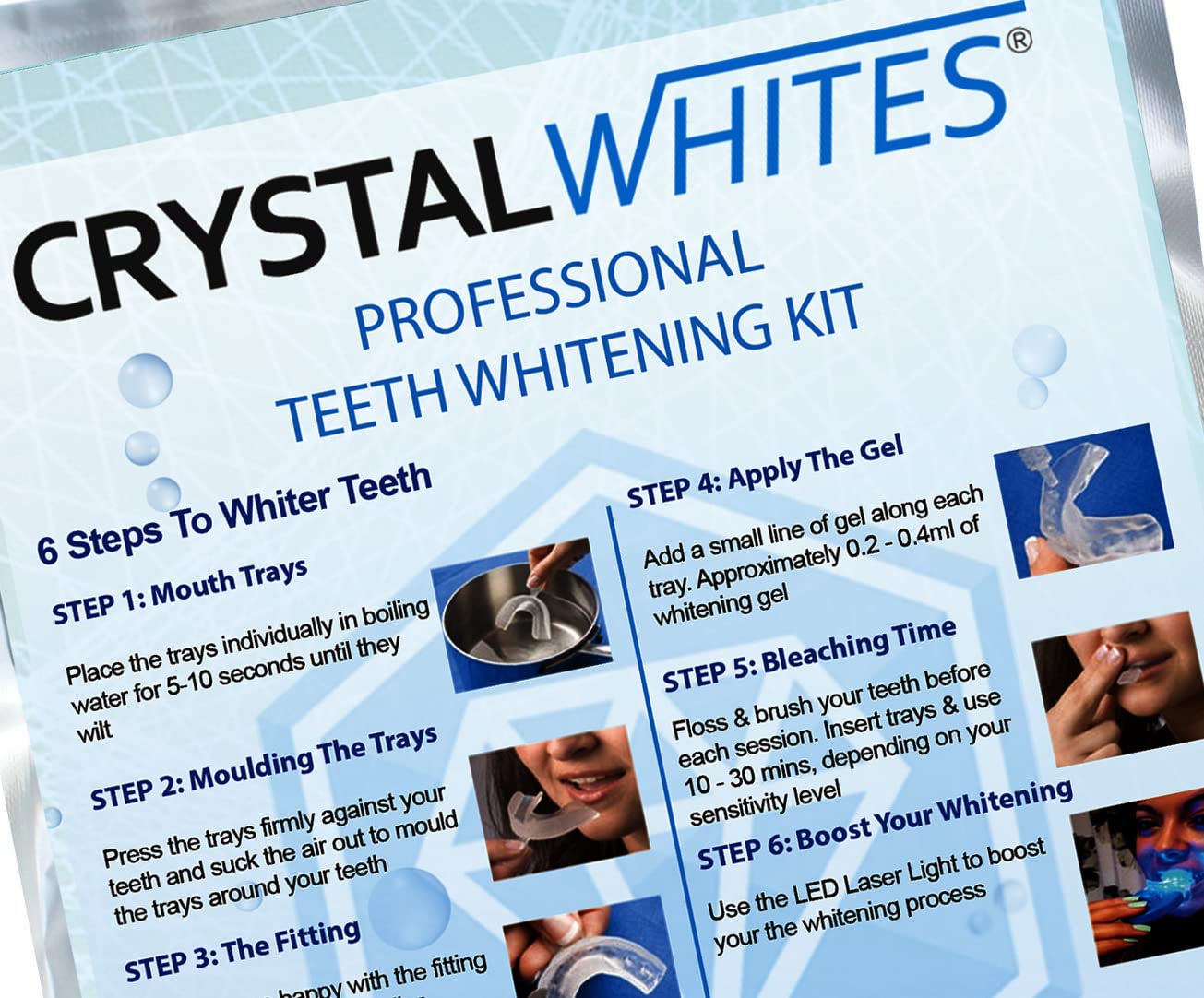 - Teeth Whitening Kit | 6X3ml Whitening Gels with LED Light | Sensitivity Free Formula -