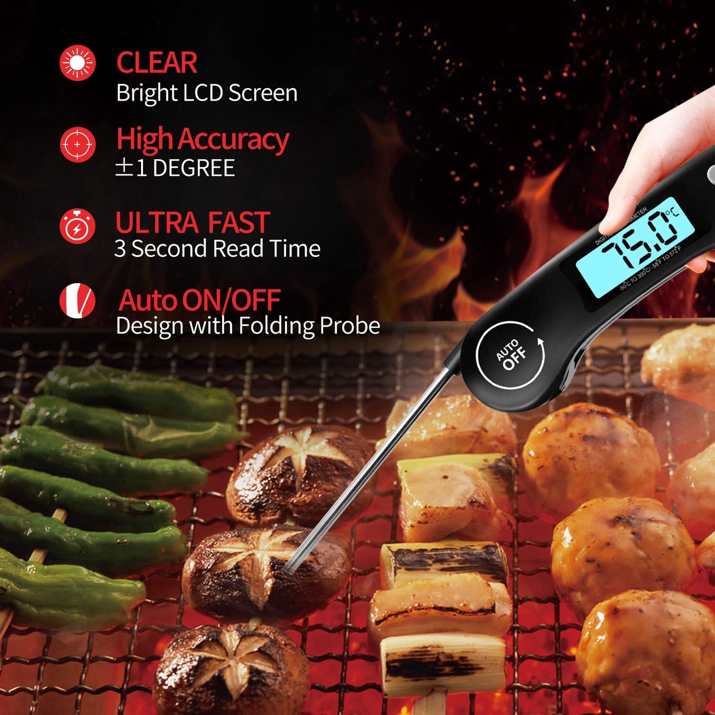 - DOQAUS Digital Meat Thermometer | Instant Read Food Thermometer -