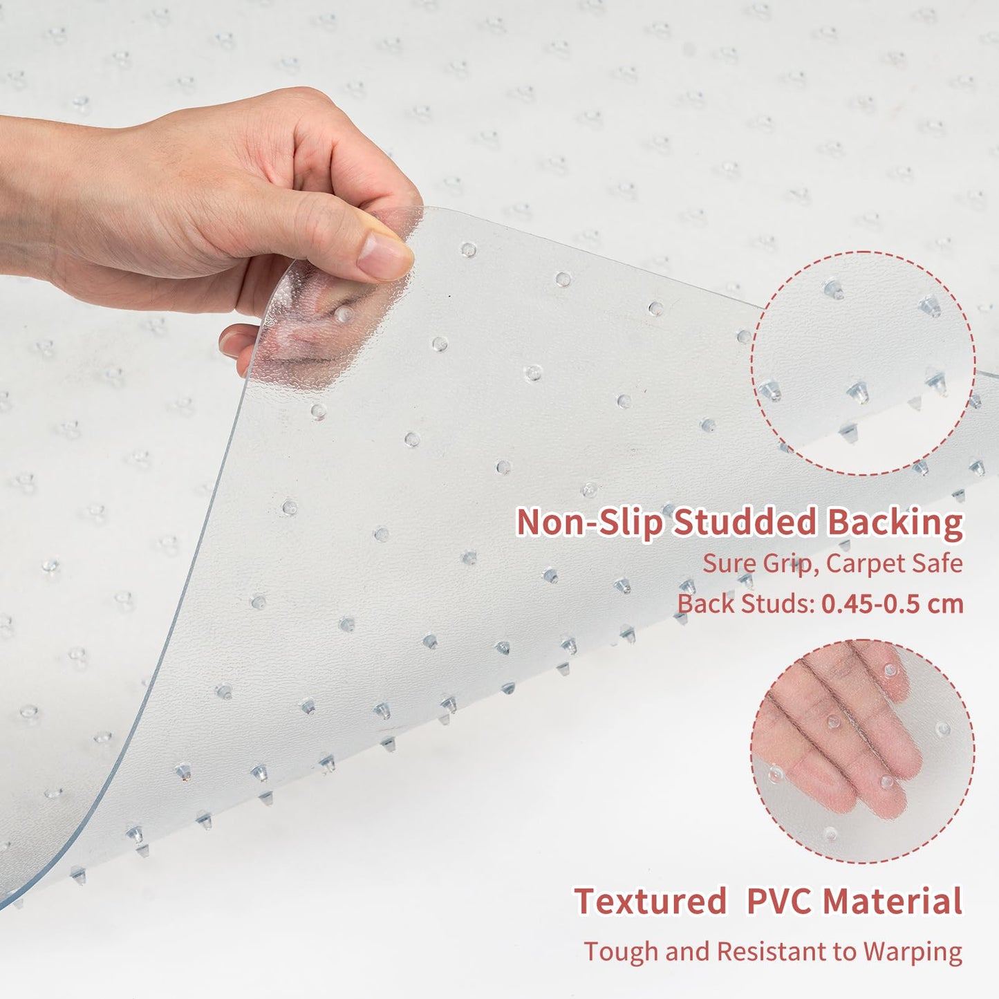 - MUEZDUR Carpet Protector Chair Mat | 90x120cm Rectangular -