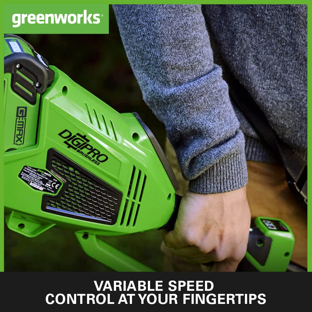 - Greenworks 40V Cordless Strimmer | Brushless Motor | Adjustable Height -