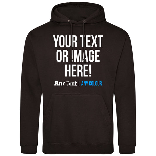- Personalised Hoodie | Any Text Image Photo | Custom Hoody Hooded Sweatshirt -