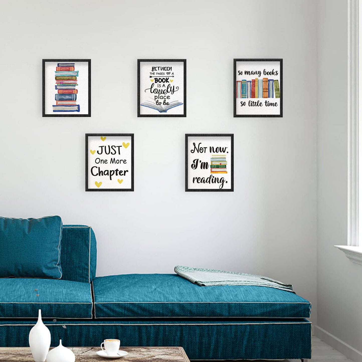 - INFUNLY Reading Wall Art Prints | 6pcs/set -
