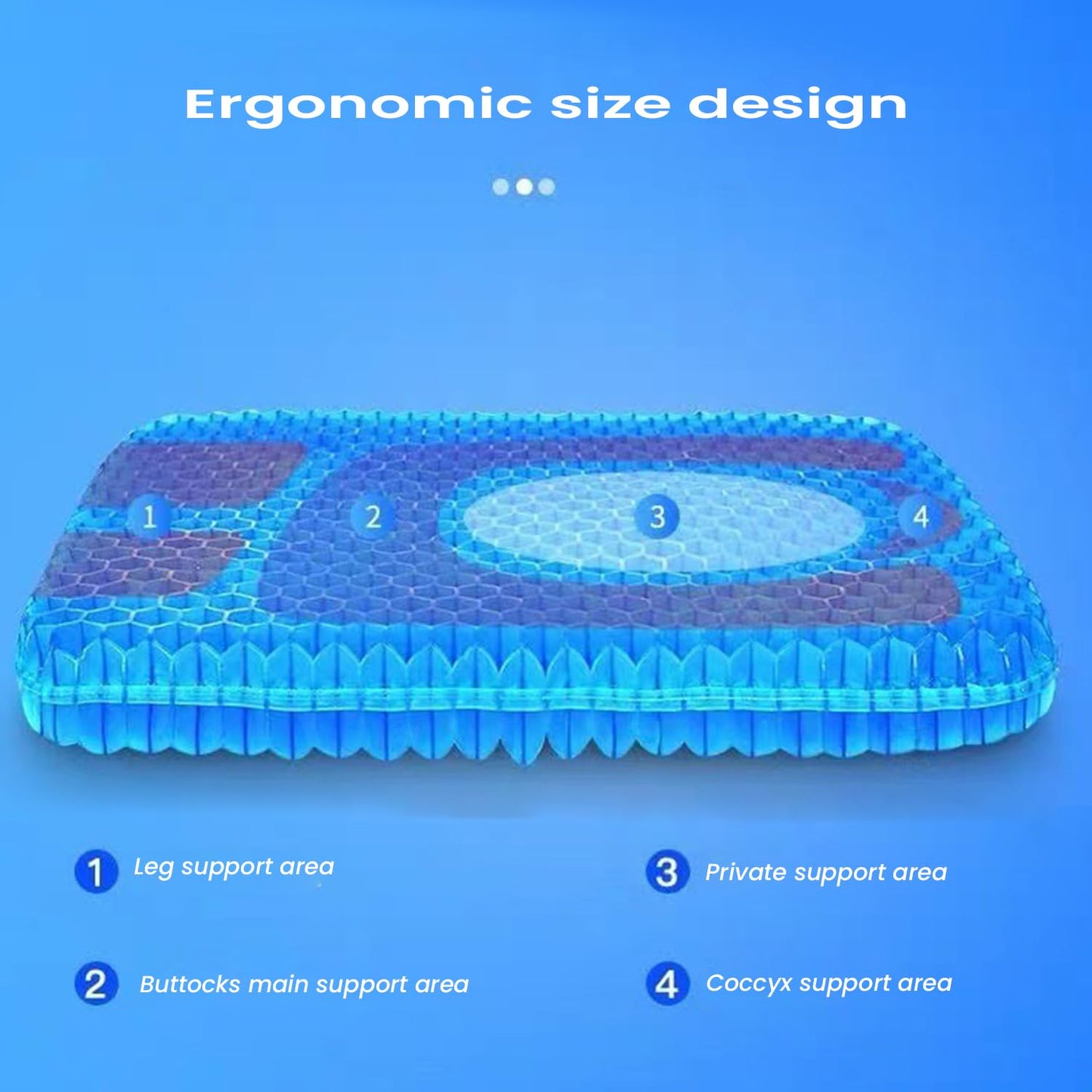 - Orthopaedic Gel Seat Cushion | Non-Slip Pillow | Back Support Cushion -