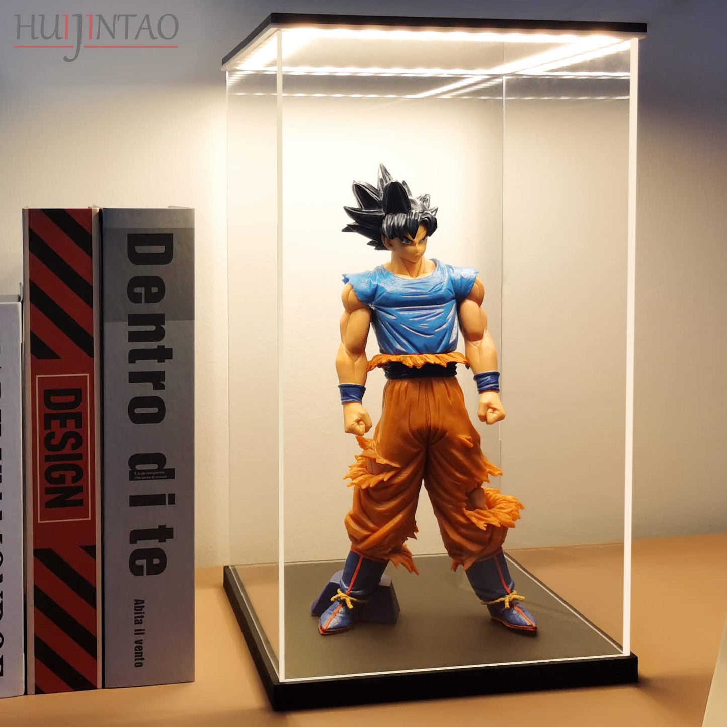 - Huijintao Clear Acrylic Display Case With Led Light | Dustproof Showcase For Toys & Collectibles -