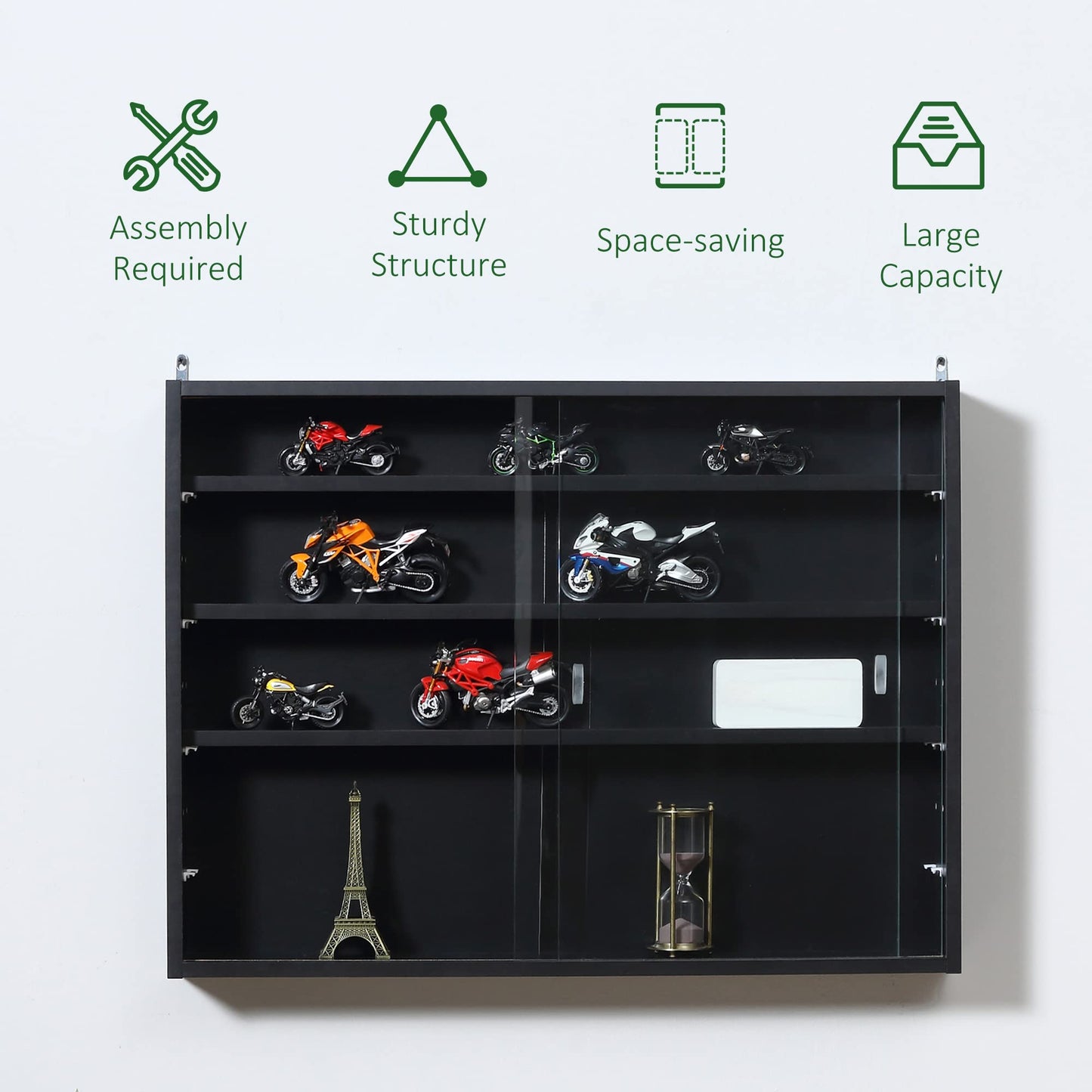 - HOMCOM 5-Tier Wall Display Shelf Unit Cabinet -