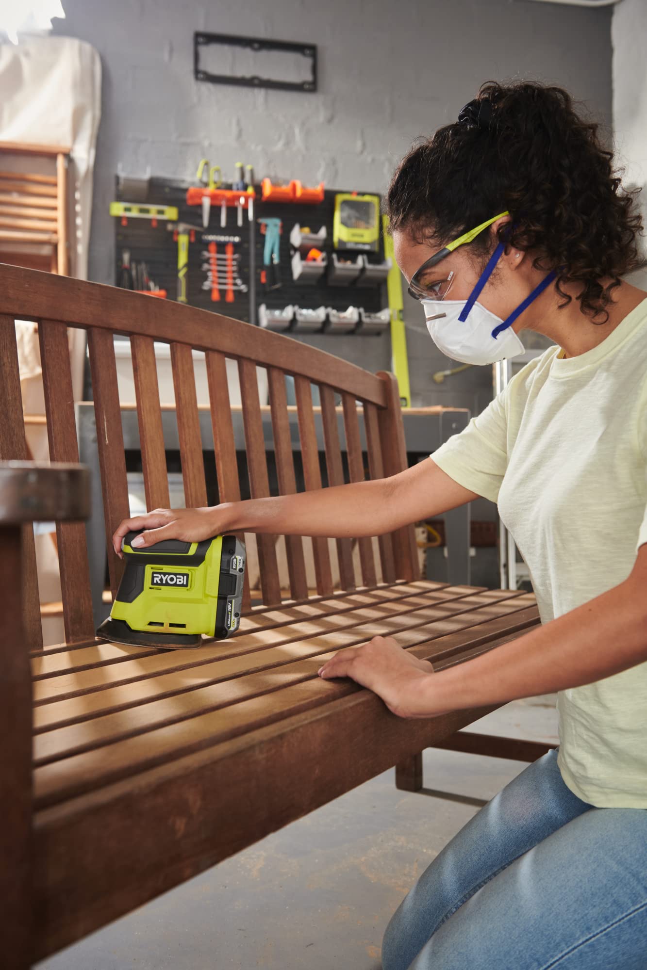 - RYOBI RPS18-0 18 V ONE Plus | Cordless Corner Palm Sander Bare Tool -