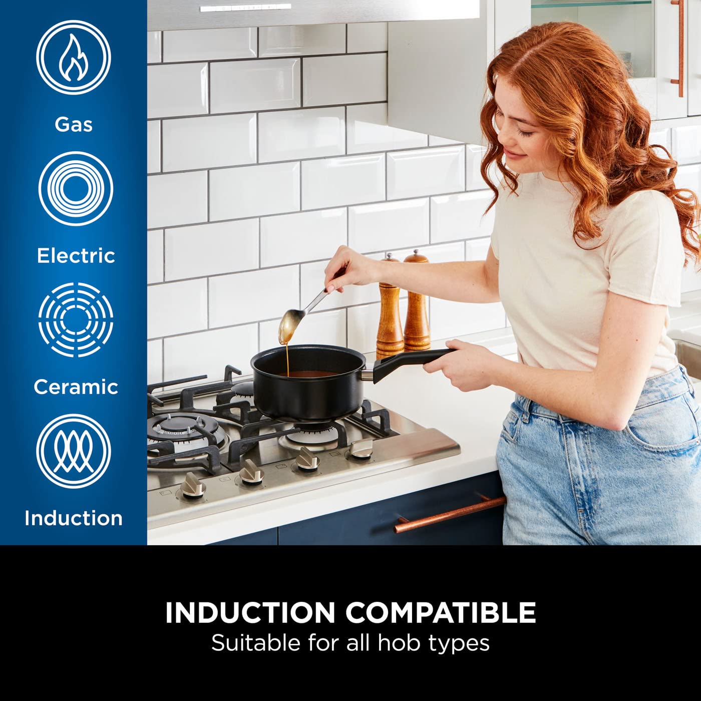 - Ninja ZEROSTICK Classic Cookware | 20cm Saucepan | Non-Stick | Long Lasting Aluminium Saucepan -