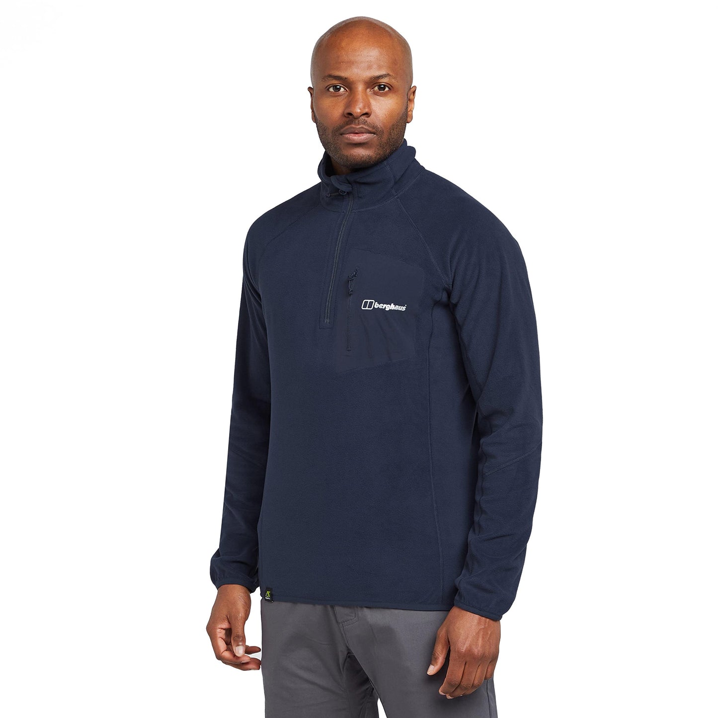 Berghaus Men's Kedron Polartec Eco Half Zip Fleece, Men's Fleece, Men's Midlayer, Outdoors, Walking, Trekking and Hiking Clothing, Navy, L