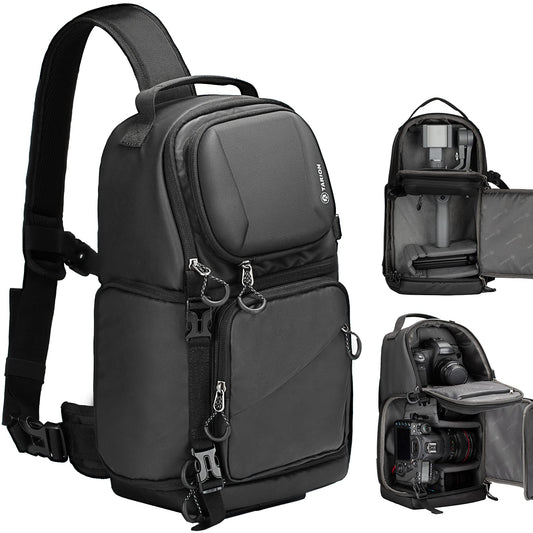 - TARION Camera Sling Bag | Waterproof Camera Travel Bag | For Photography | Black -