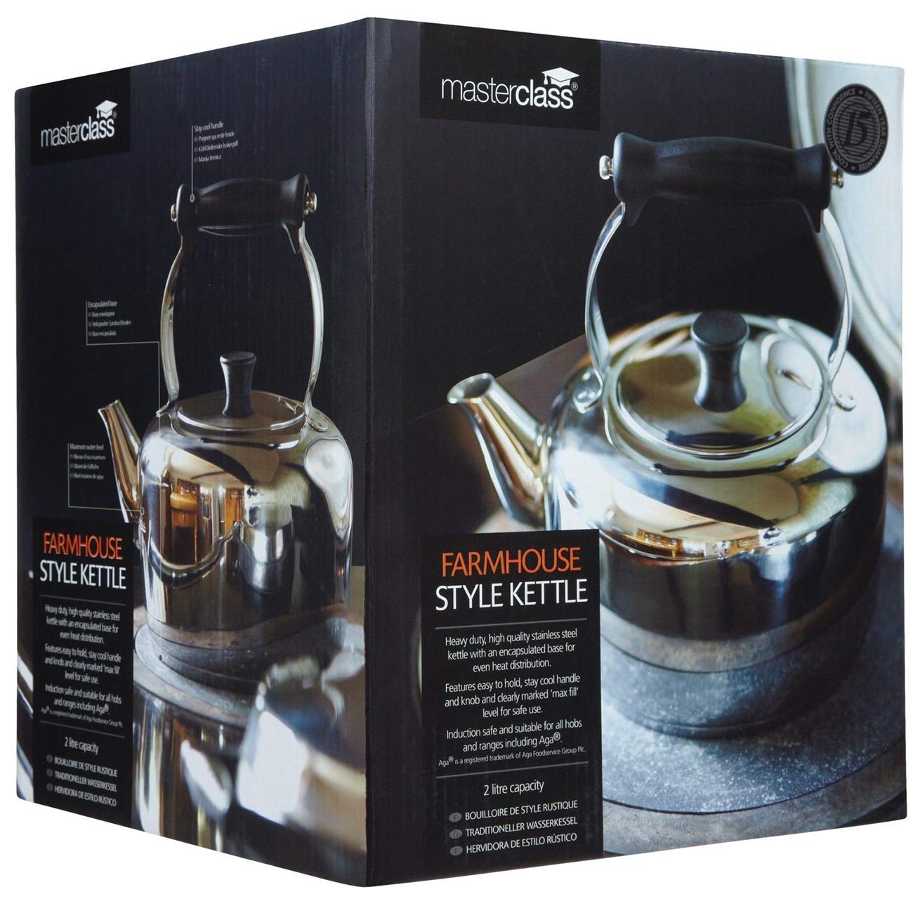 - Master Class Heavy Duty Induction-Safe Stovetop Kettle | 2 Litres (3.5 Pints) -