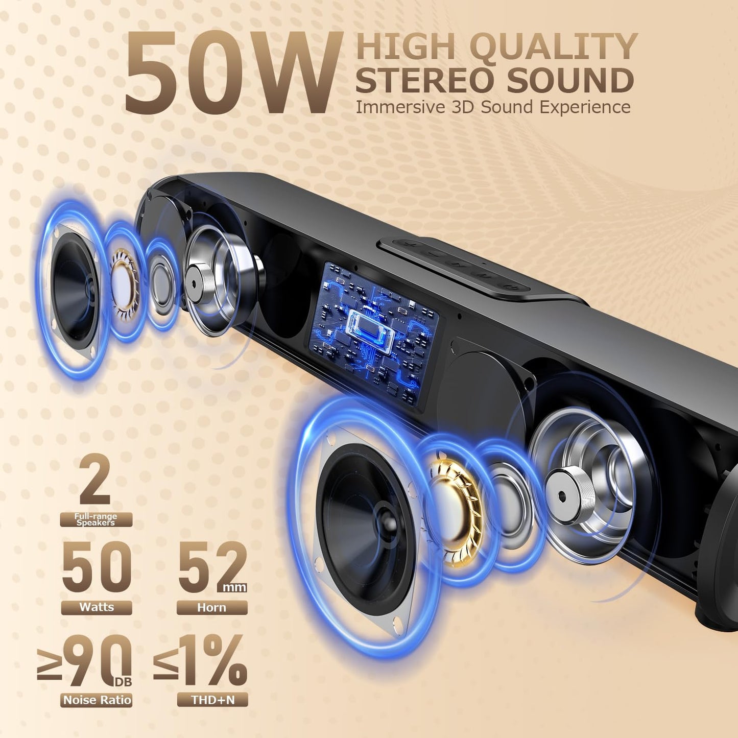 - EnjoyNest Sound Bars for TV | Soundbar with Bluetooth/Optical/AUX/HDMI ARC Connection -