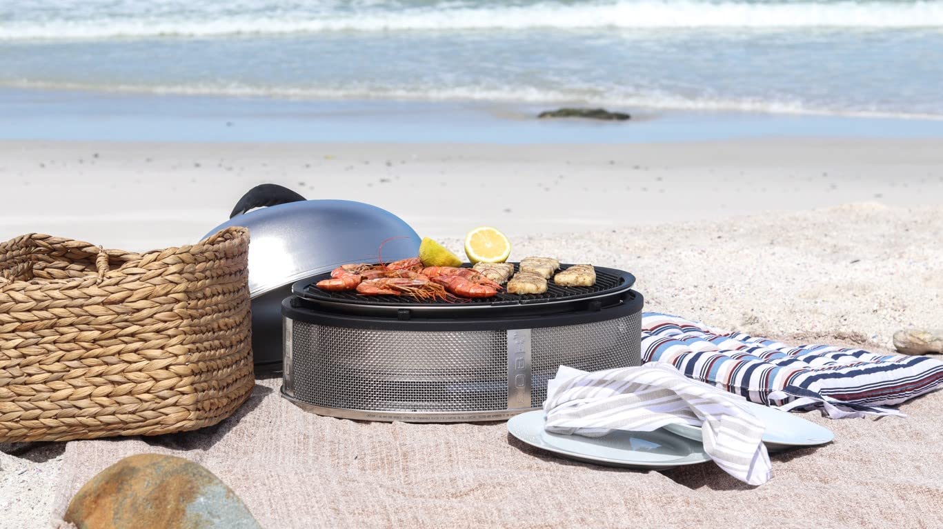 COBB Supreme Deluxe 2.0 Charcoal Grill (Grill Dimensions 50 x 36 cm, Includes Lid + Grill Plate, Large Grill, for 12 People, Table Grill, Compact Grill, for BBQ/Camping) 600-1
