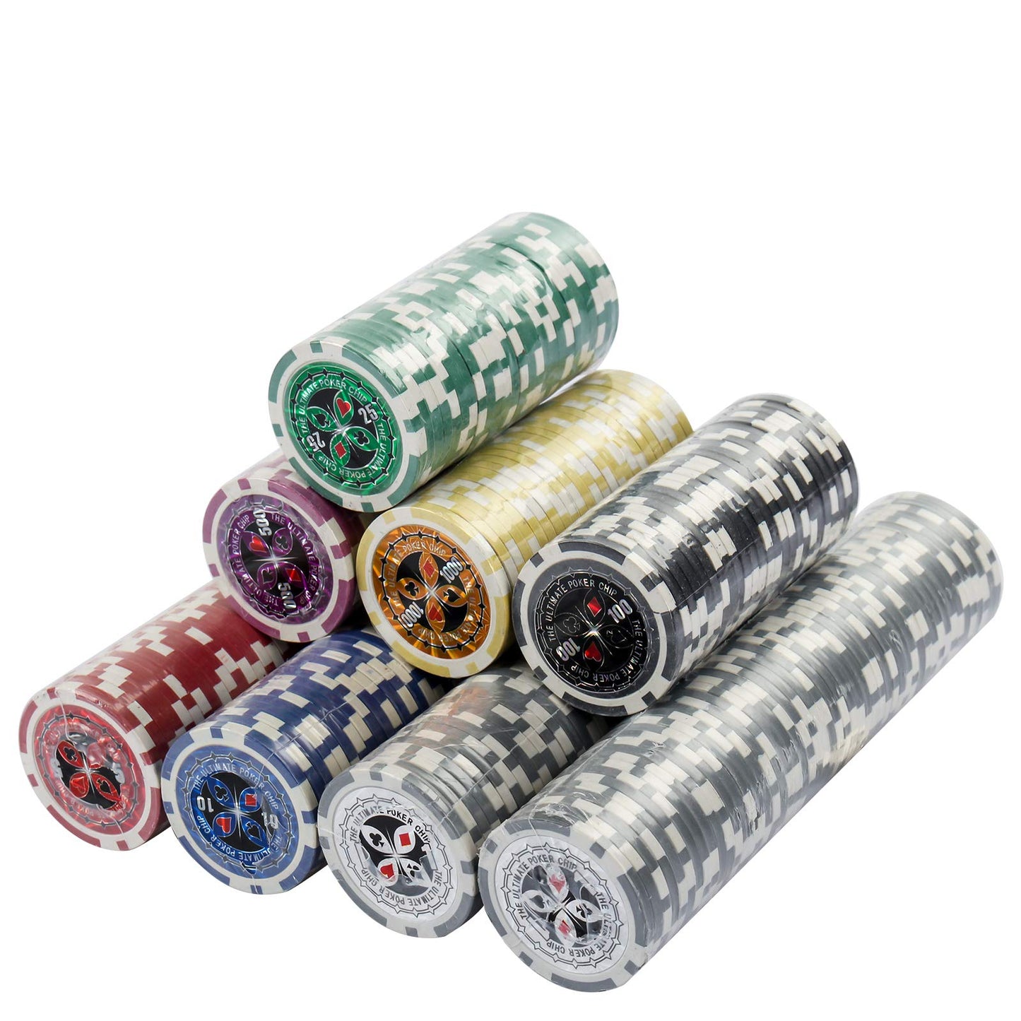 - Display4top 300 Piece Texas Holdem Poker Chips Set | Aluminum Case,2 Decks of Cards, Dealer, Small Blind, Big Blind Buttons and 5 Dice -