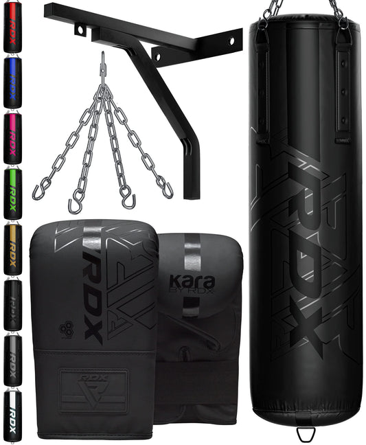 - RDX Professional Anti Swing Filled 5FT Punch Bag Set | 4pc Maya Hide Leather Heavy Punching Bag -
