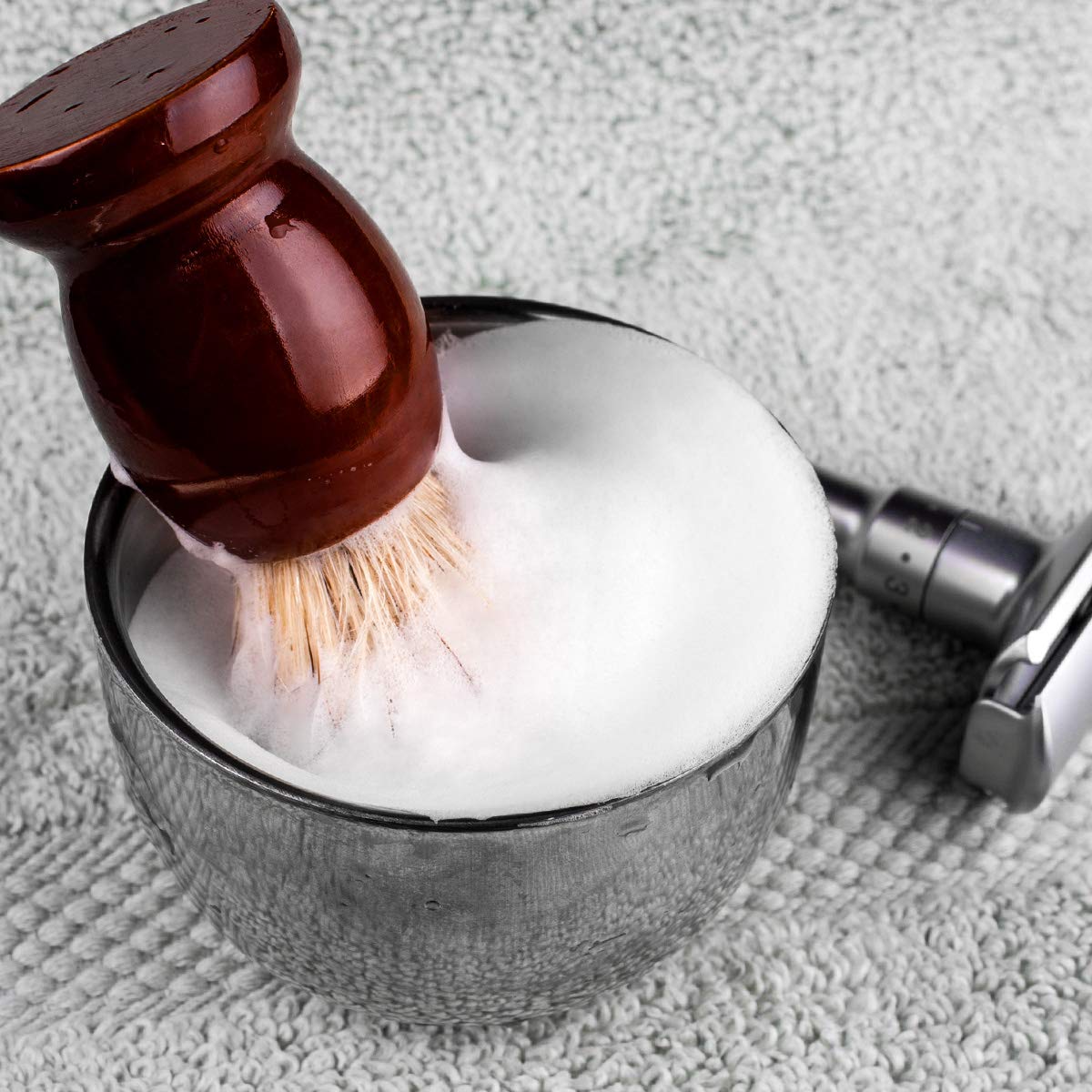 - QSHAVE 100% | Best Original Pure Badger Hair Shaving Brush | Handmade | Real Wood Base -