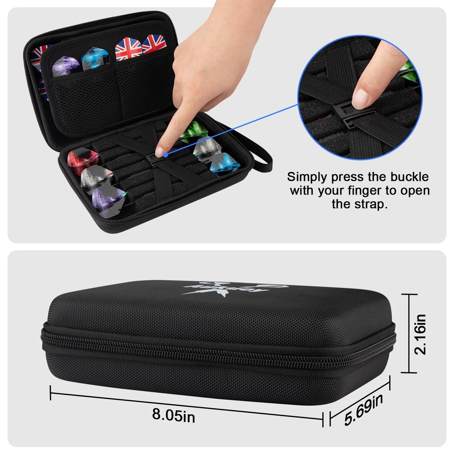Aukuoy Darts Case: Darts Case Holds 12 Darts and More Dart Accessories, Portable & Durable, Professional Darts Accessories