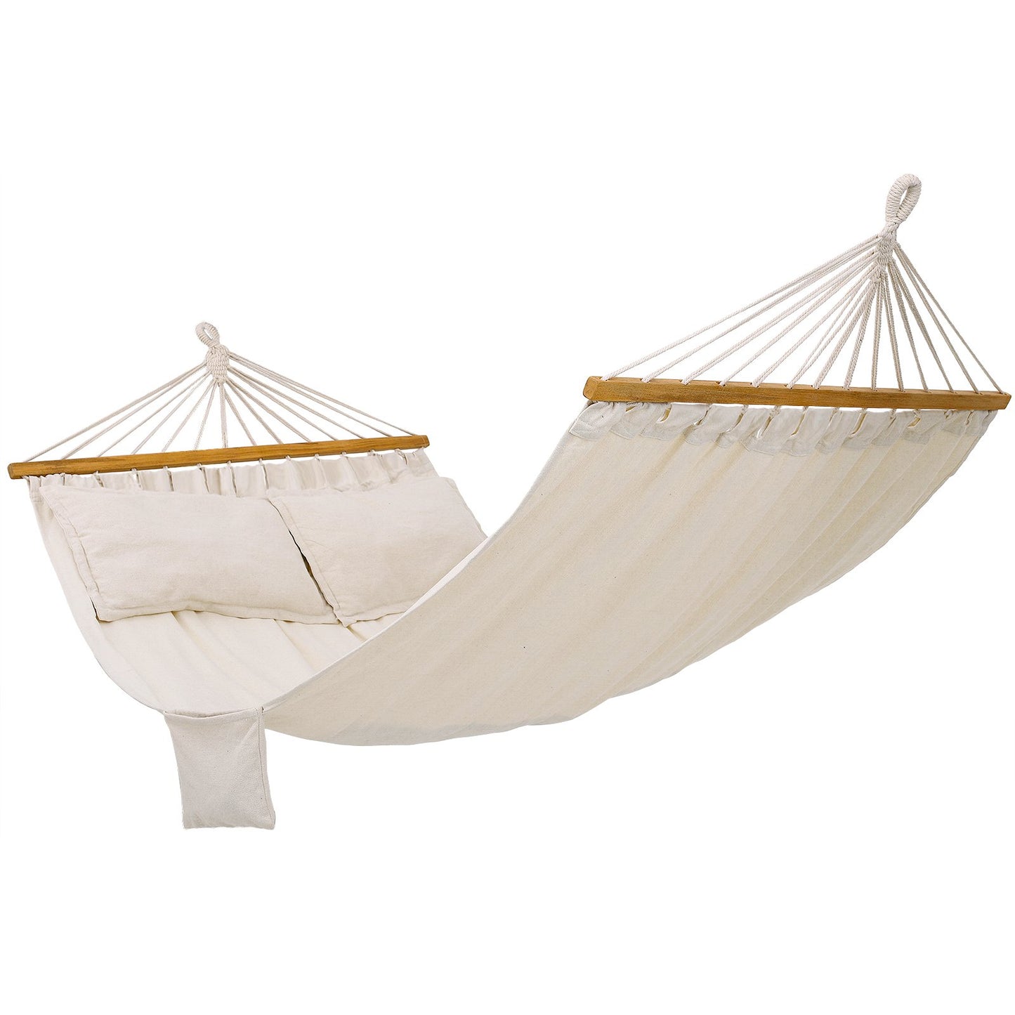 - SONGMICS Double Hammock with 2 Pillows | Swing Bed Suitable for 2 Person | Load Capacity 300 kg | Beige GDC22M -
