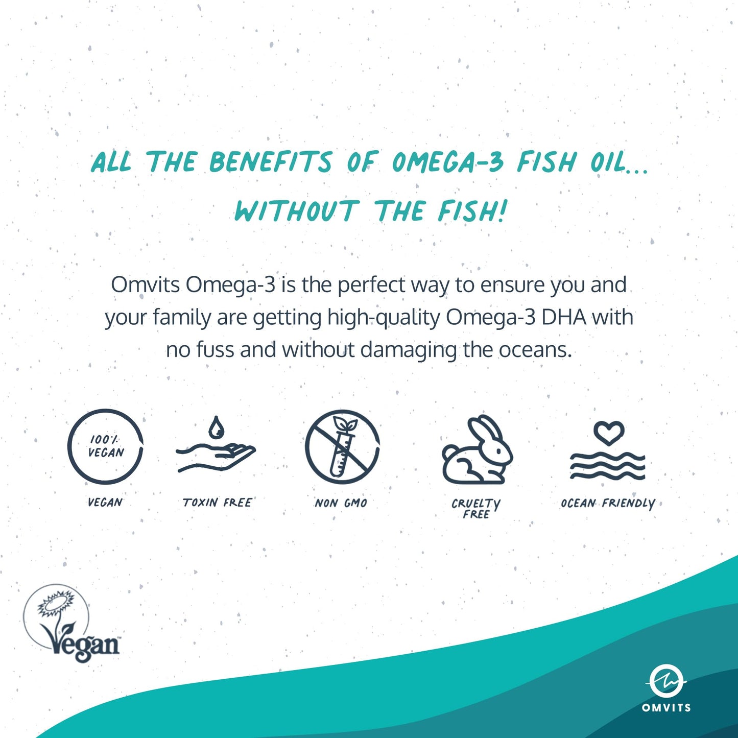 - Omvits Vegan Omega 3 | 60 Softgel Capsules with Vitamin E -