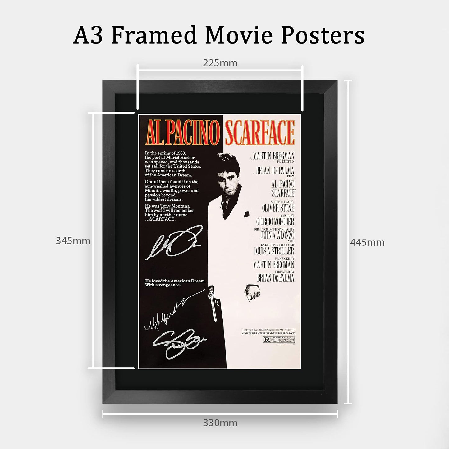 - HWC Trading A3 FR Scarface Movie Poster -