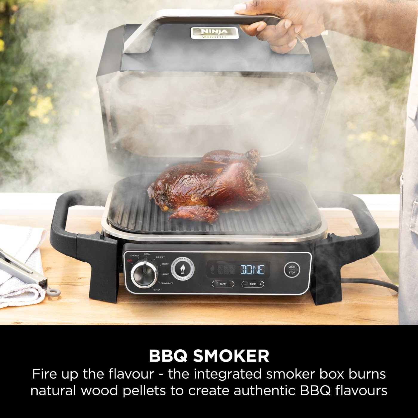 - Ninja Woodfire Electric BBQ Grill & Smoker | 7-in-1 Outdoor Grill & Air Fryer -