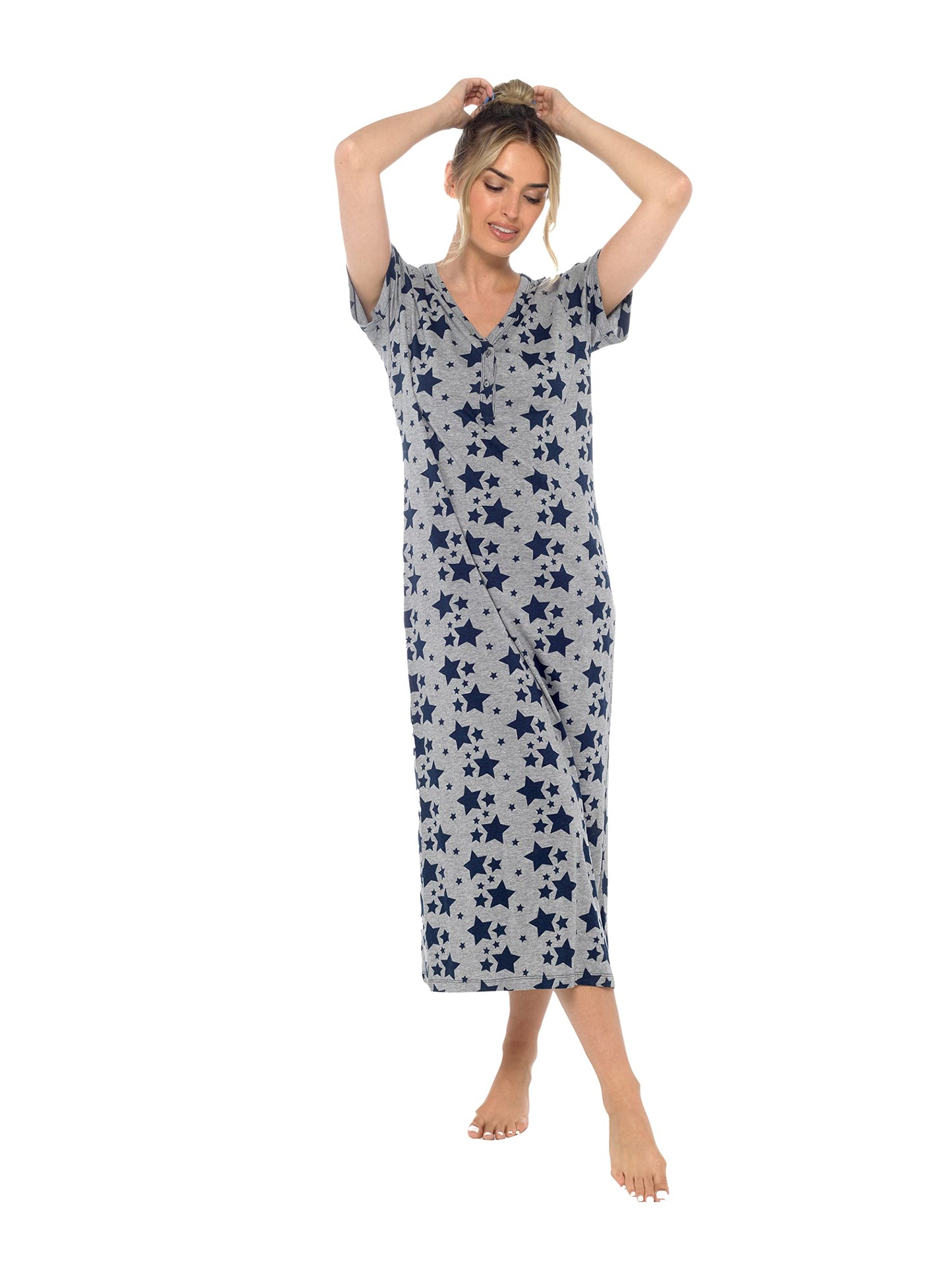 - INSIGNIA Womens Cotton Jersey Nighties Nightdress -