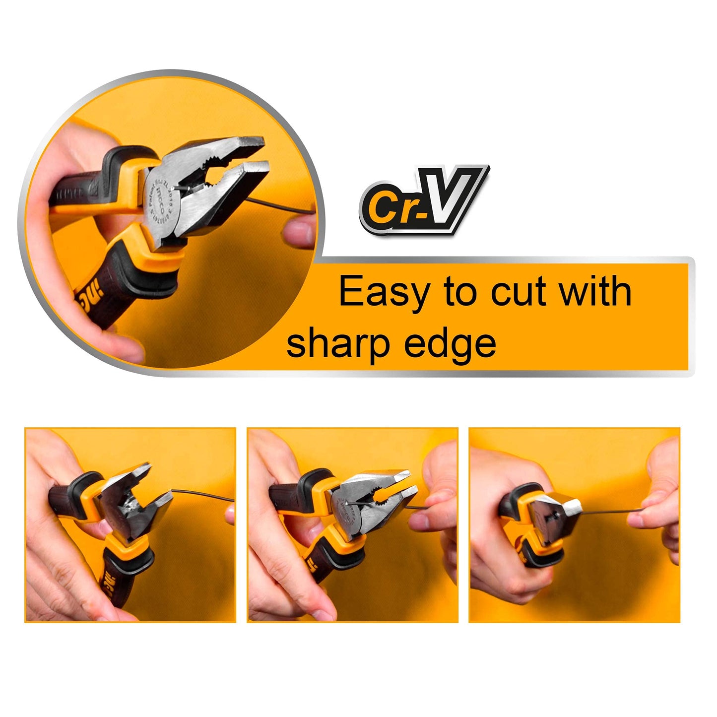 - INGCO 4Pcs Pliers Set 8 Inch Combination Pliers | 7 Inch Diagonal Cutting Pliers | 6 Inch Long Nose Pliers | 10 Inch Pump Pliers -