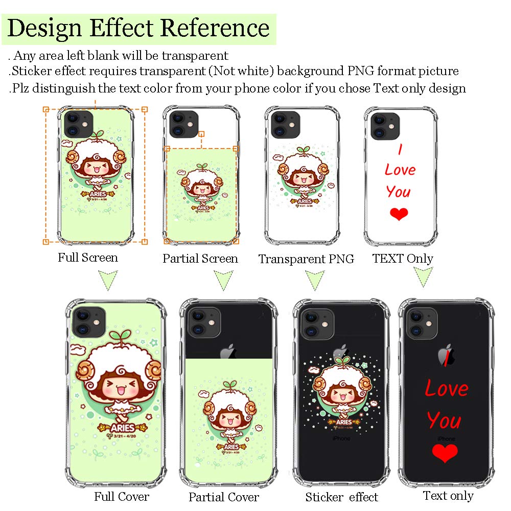 AnNengJing Personalised Photo Phone case for iPhone 11 6.1" Custom Soft TPU Clear Shock Absorbing Cover for iPhone 11 6.1" - Design Your Own iPhone Case with Image Text and Logo