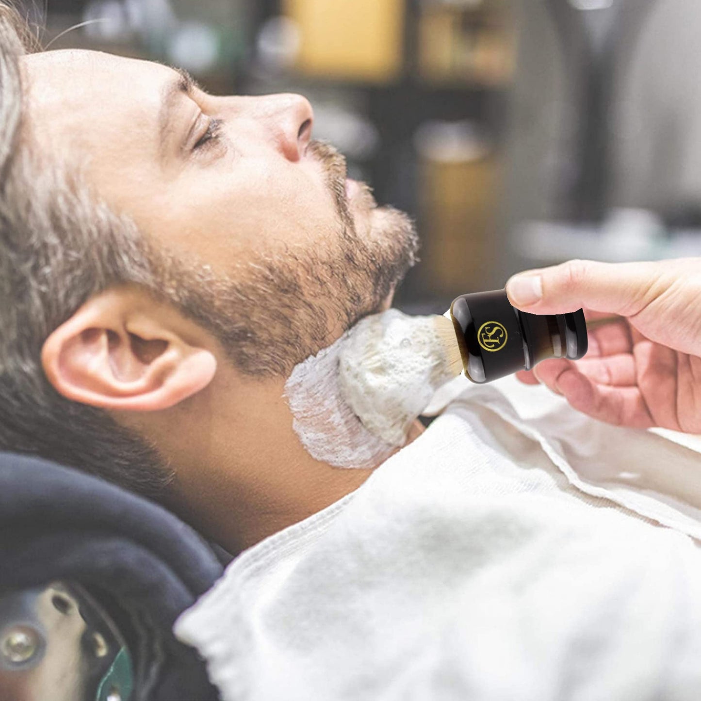 - Shaving Brush for Men | Frank FS shaving Synthetic Hair | Luxury Badger Brushes -