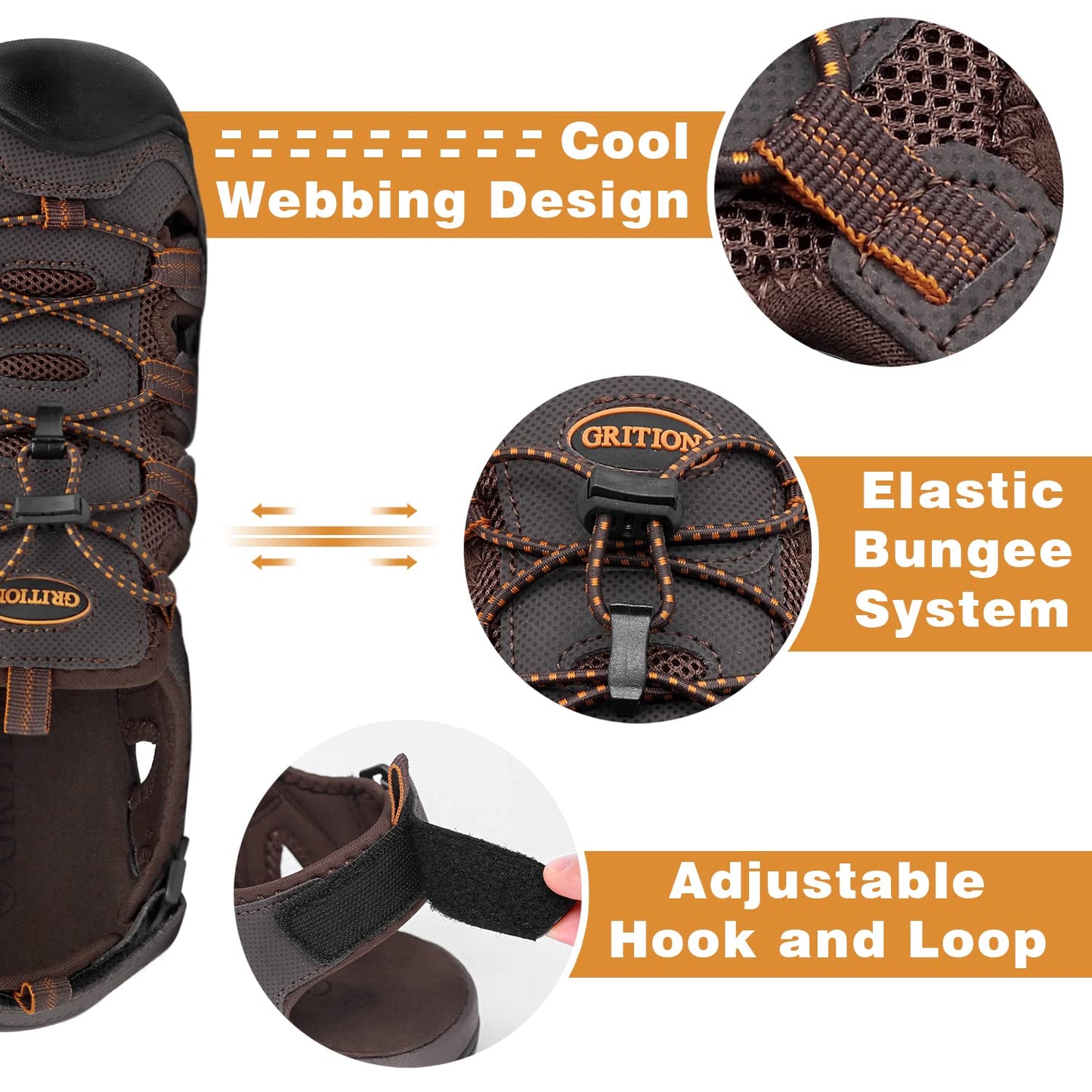 - GRITION Mens Hiking Sandals -