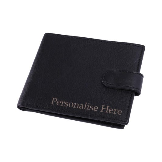- Men's Bifold Genuine Leather Wallet | Optional Personalised Engraving -