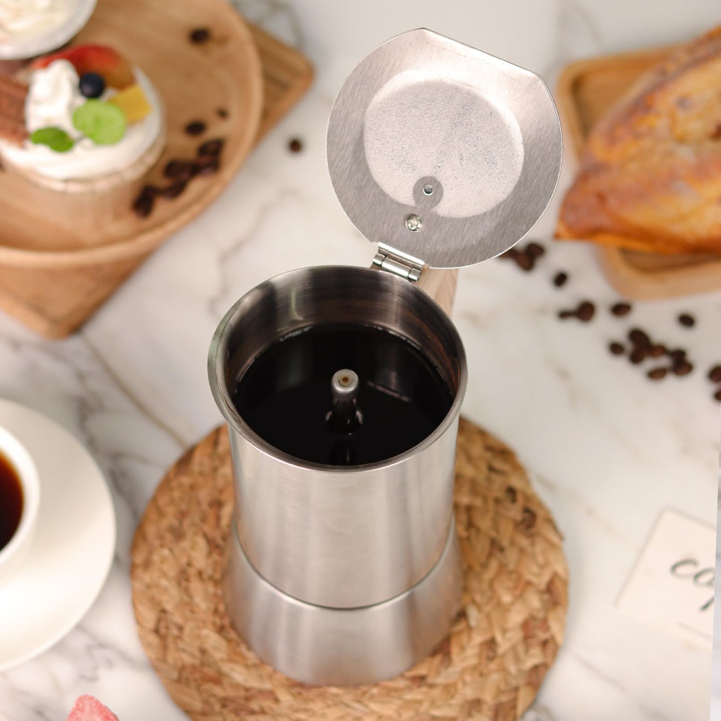 - Sivaphe Stovetop Espresso Maker 100ml | Induction Hob Italian Coffee Percolator Maker -