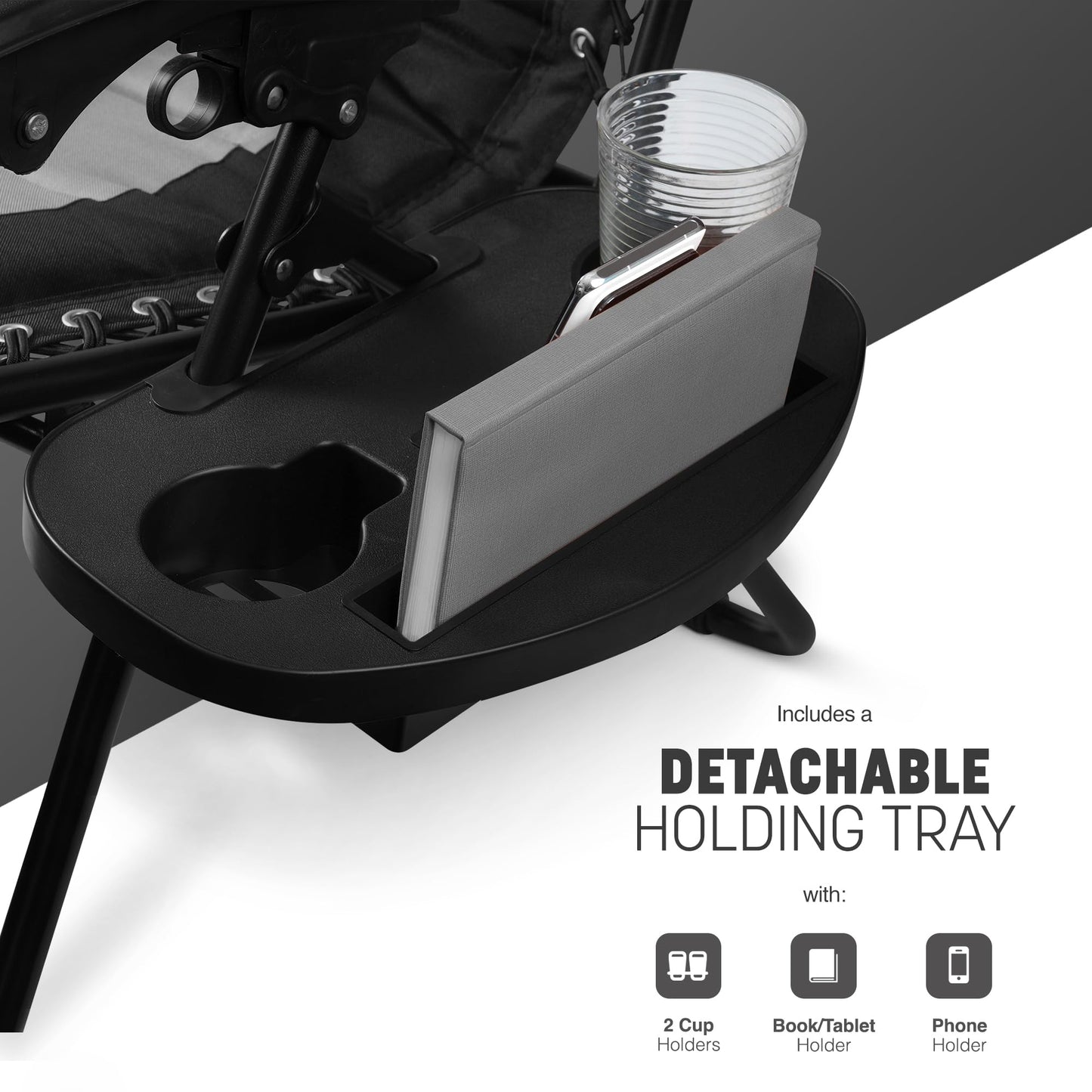 - KEPLIN Set of 2 XXL Premium Heavy Duty Textoline Zero Gravity Chairs | Luxurious Garden Recliners | Adjustable Headrest -