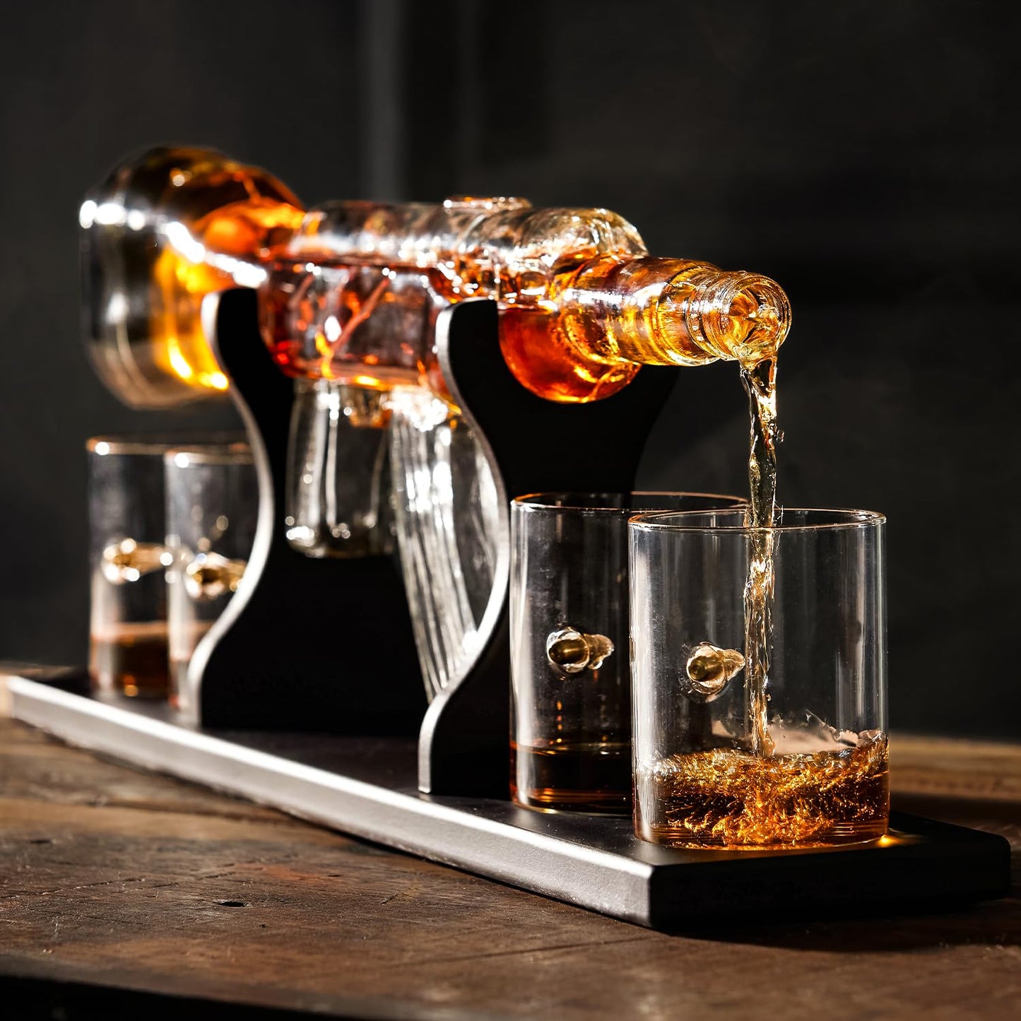 - Whisiskey – Whiskey Decanter – Rifle - 1000 ml – Whiskey Carafe Set