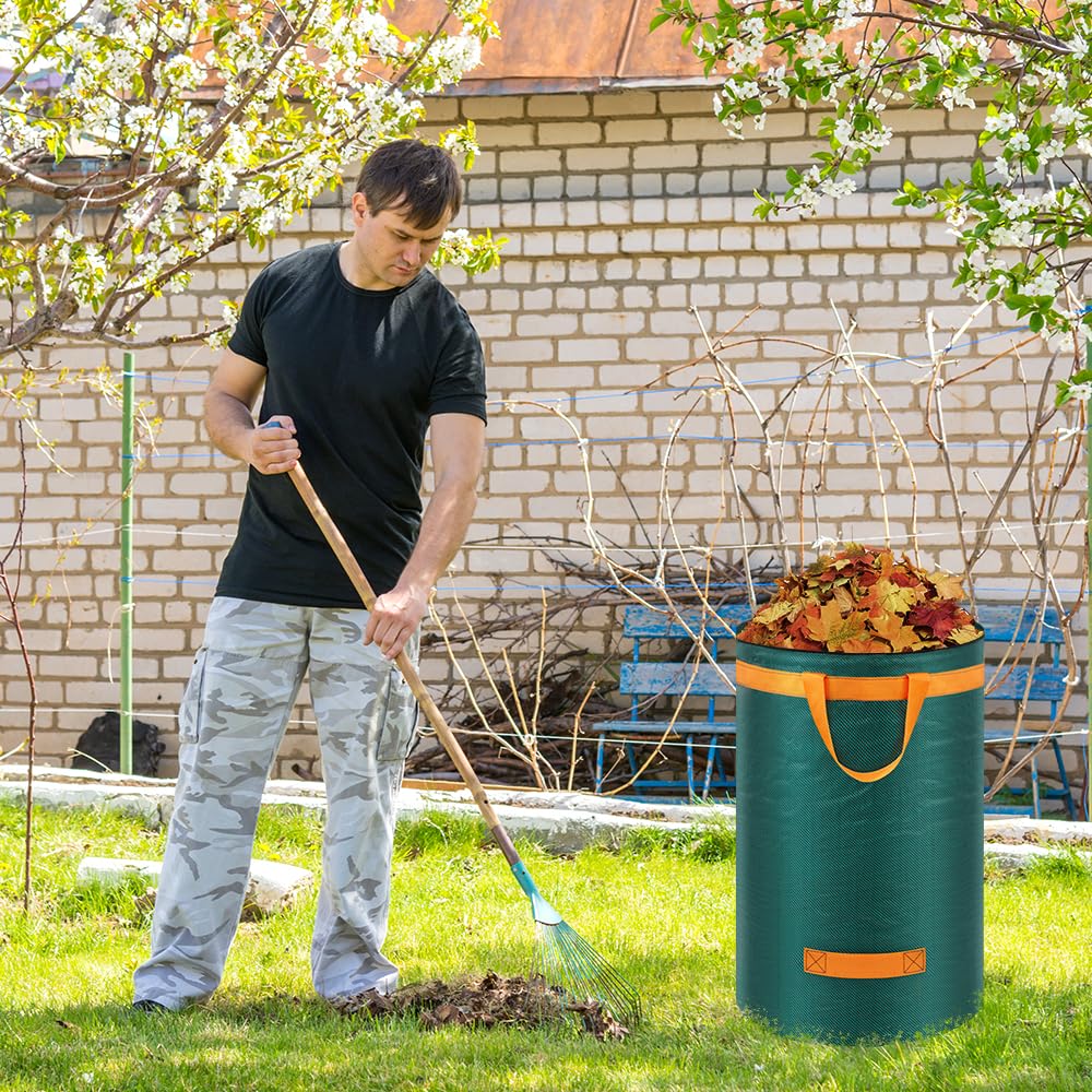 - Eurhomewit 3 Pcs Green Garden Waste Bags 272L -