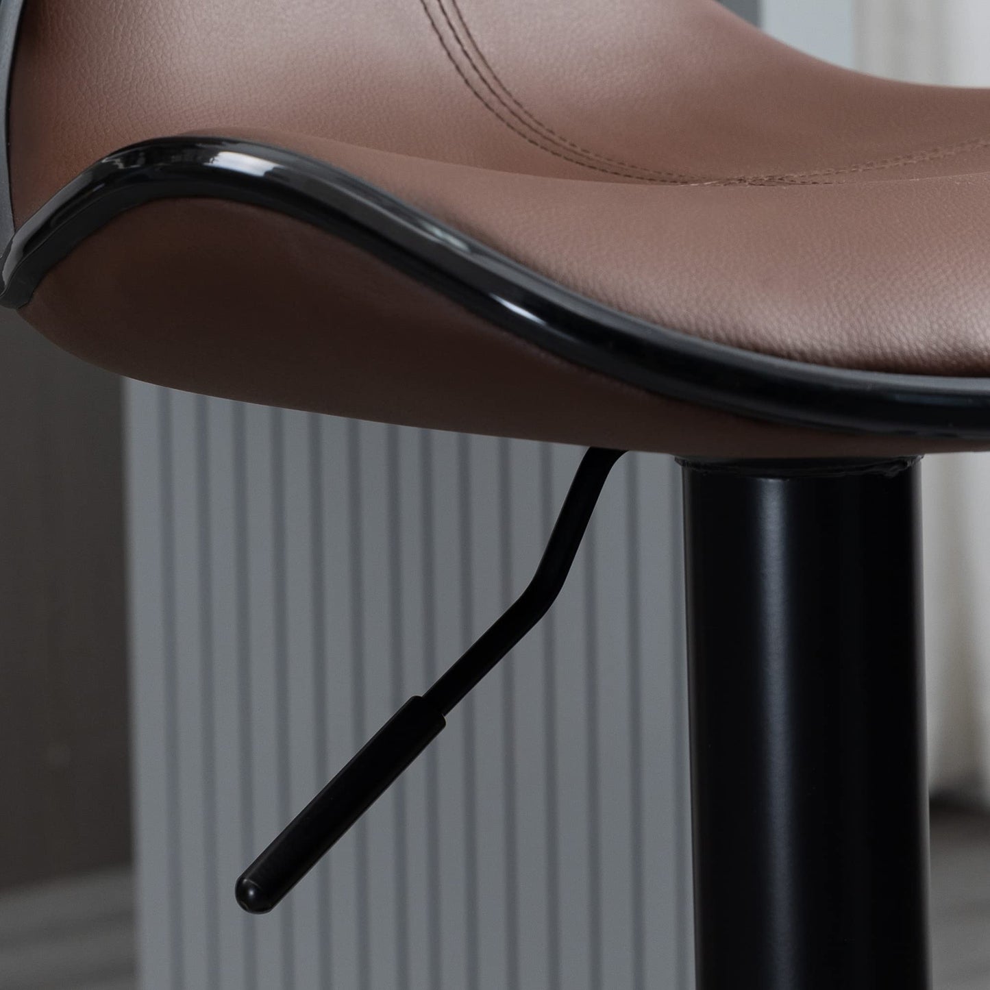 - HOMCOM Adjustable Swivel Bar Stools Set of 2 | Barstools with Footrest and Backrest -