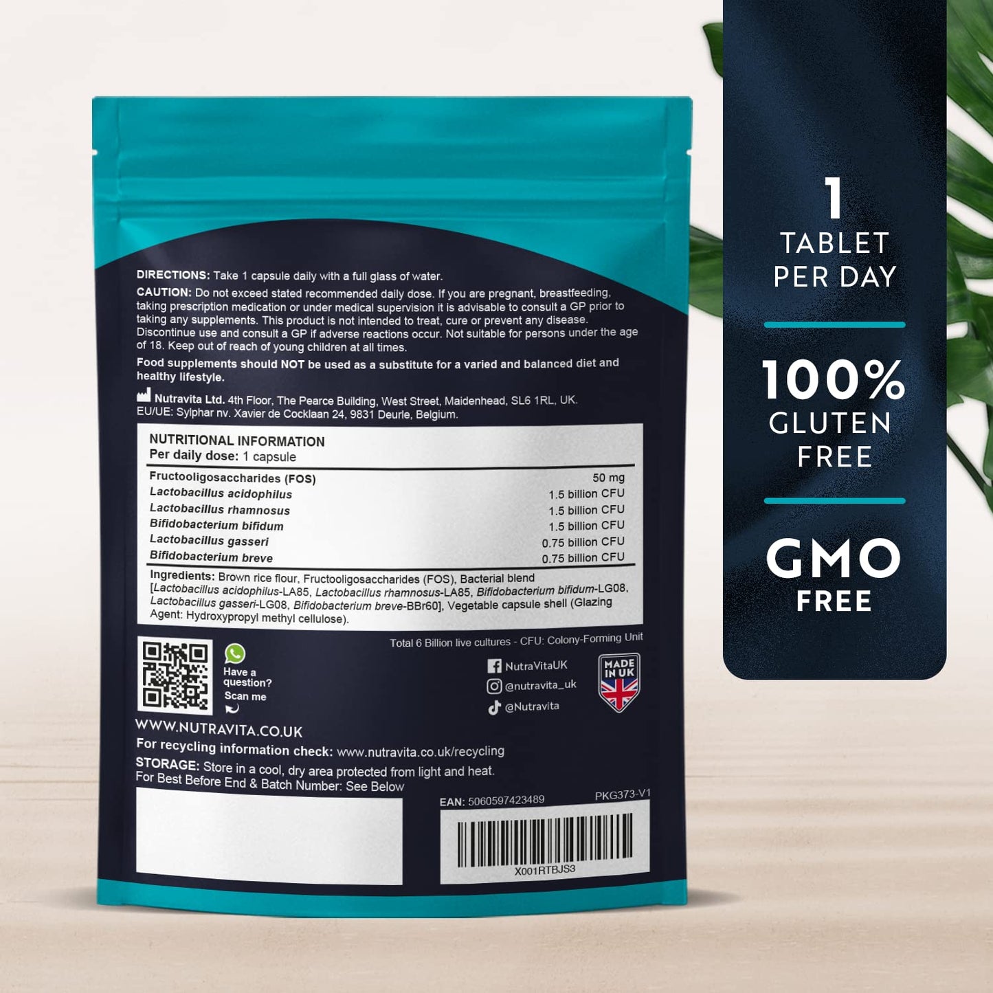 - Probiotics for Gut Health | 90 Vegan Capsules (Not Tablets) for Bloating Relief -