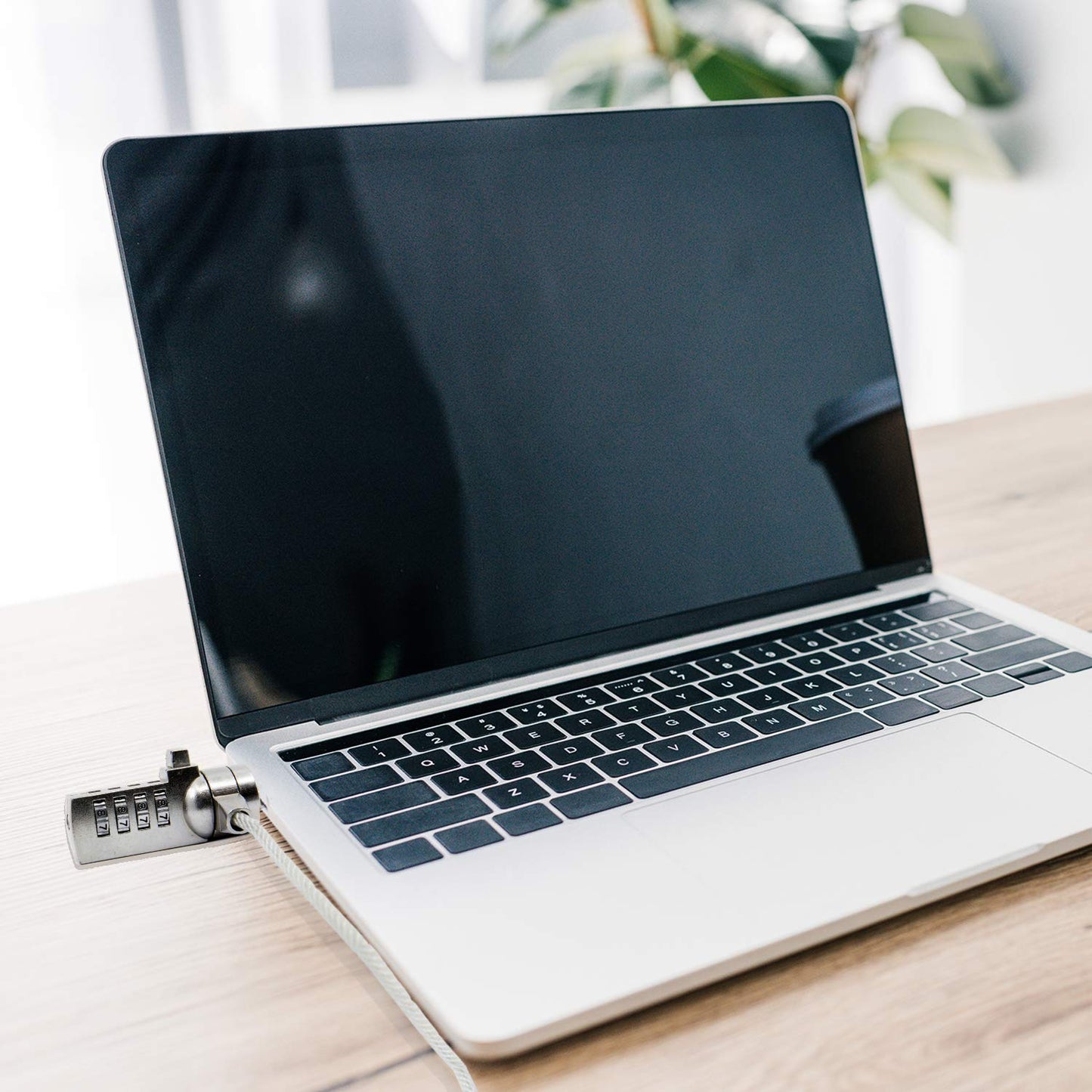 - TRIXES Combination Coded Laptop Lock | Keyless- Cut -Resistant Cable | 1m length | Security Cable Lock -