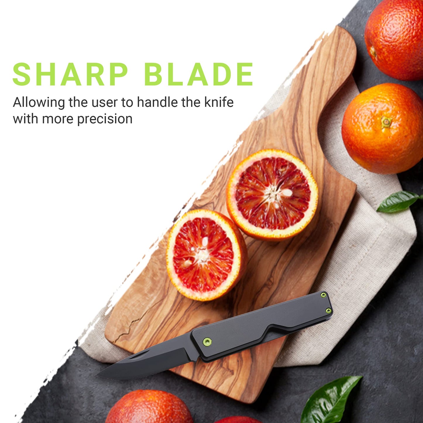 - Whitby Pocket Knife, 2.5" Mint Stainless Steel Folding Knives Charcoal Grey Finish