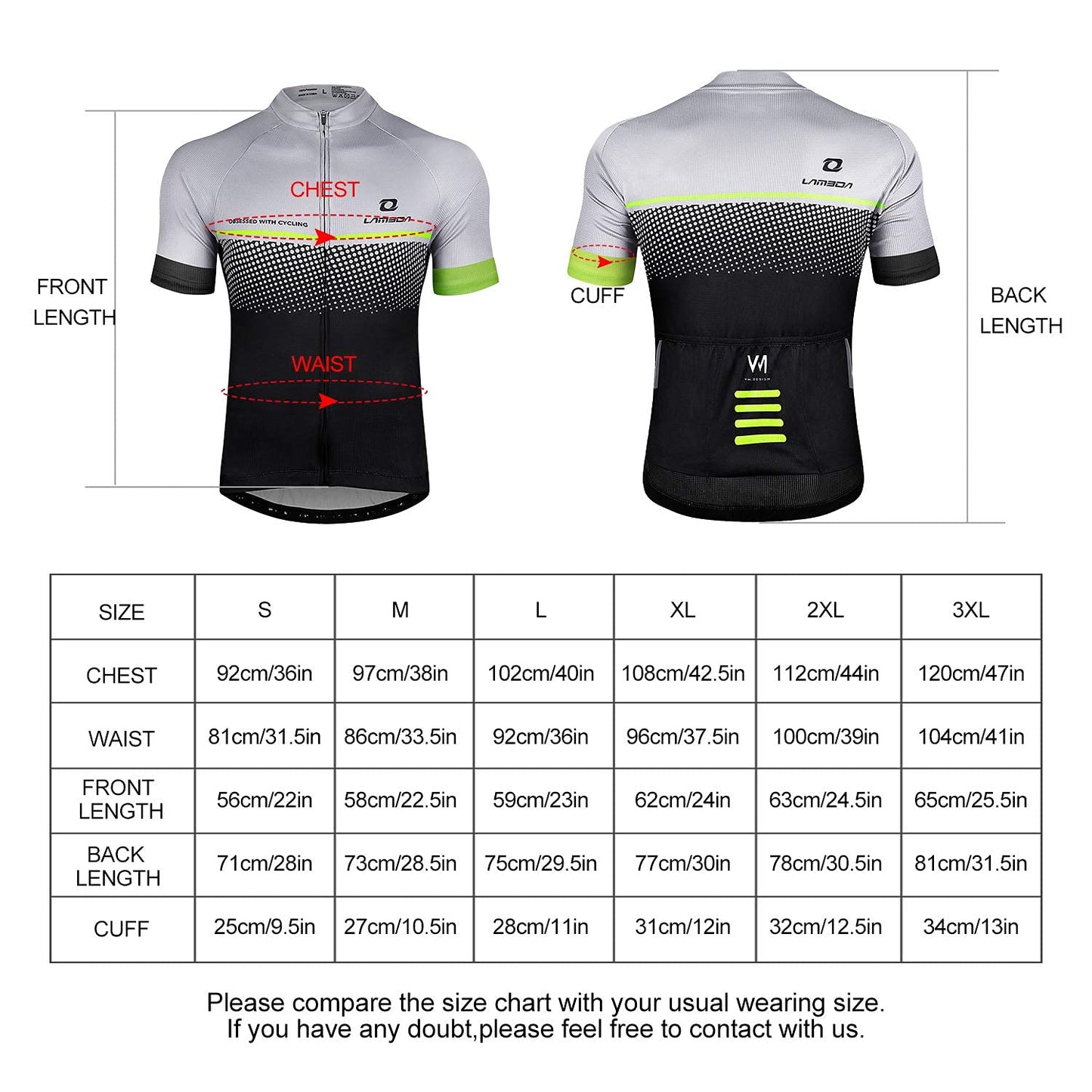 - LAMEDA Cycling Jersey | Mens Short Sleeve Top Bike Shirt | Summer Grey -