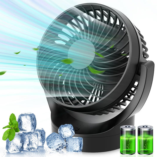- USB Desk Fan, Mini Table Fan with 5 Speeds -