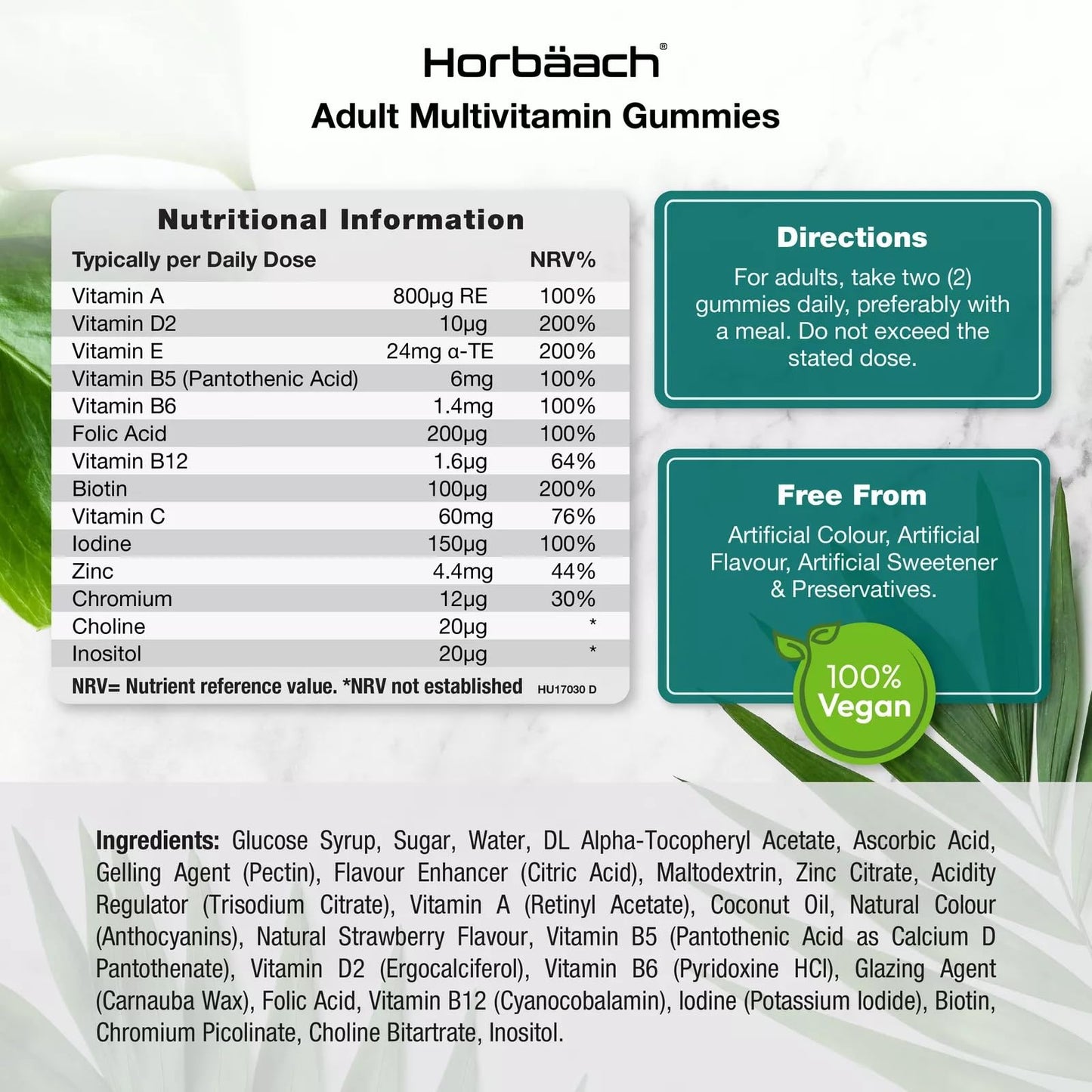 - Multivitamin Gummies for Adults | 60 Count | 14 Essential Nutrients-