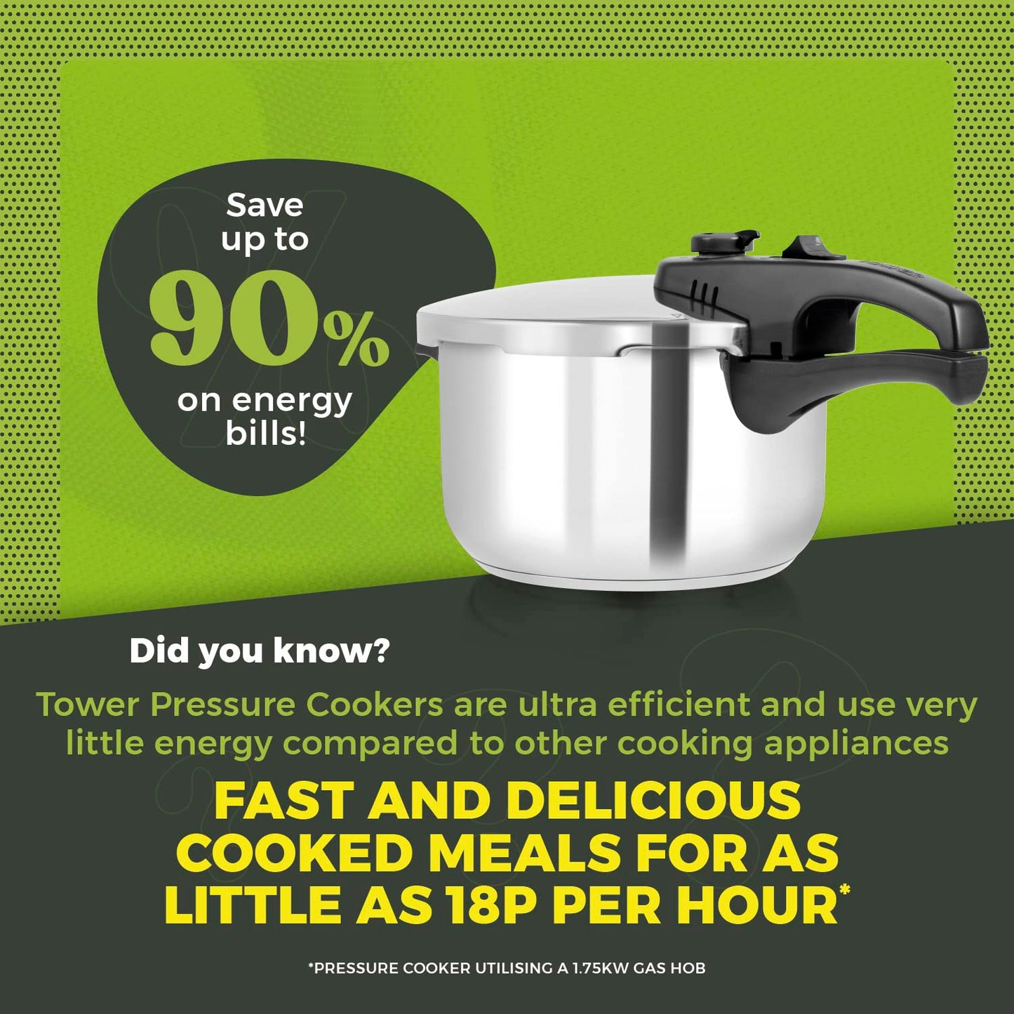 - Tower T80245 Stainless Steel Pressure Cooker | Steamer Basket | 3 Litre -