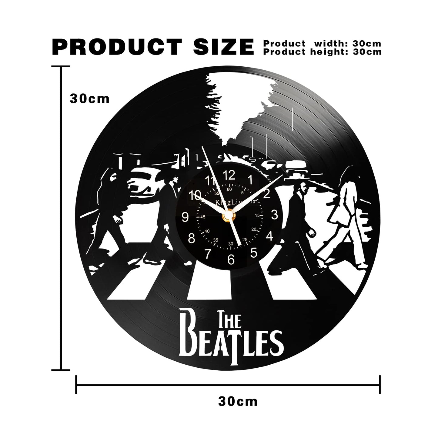 - QIANGGE The Beatles Clock | Vinyl Record Clock | 12 Inch Music Clock -