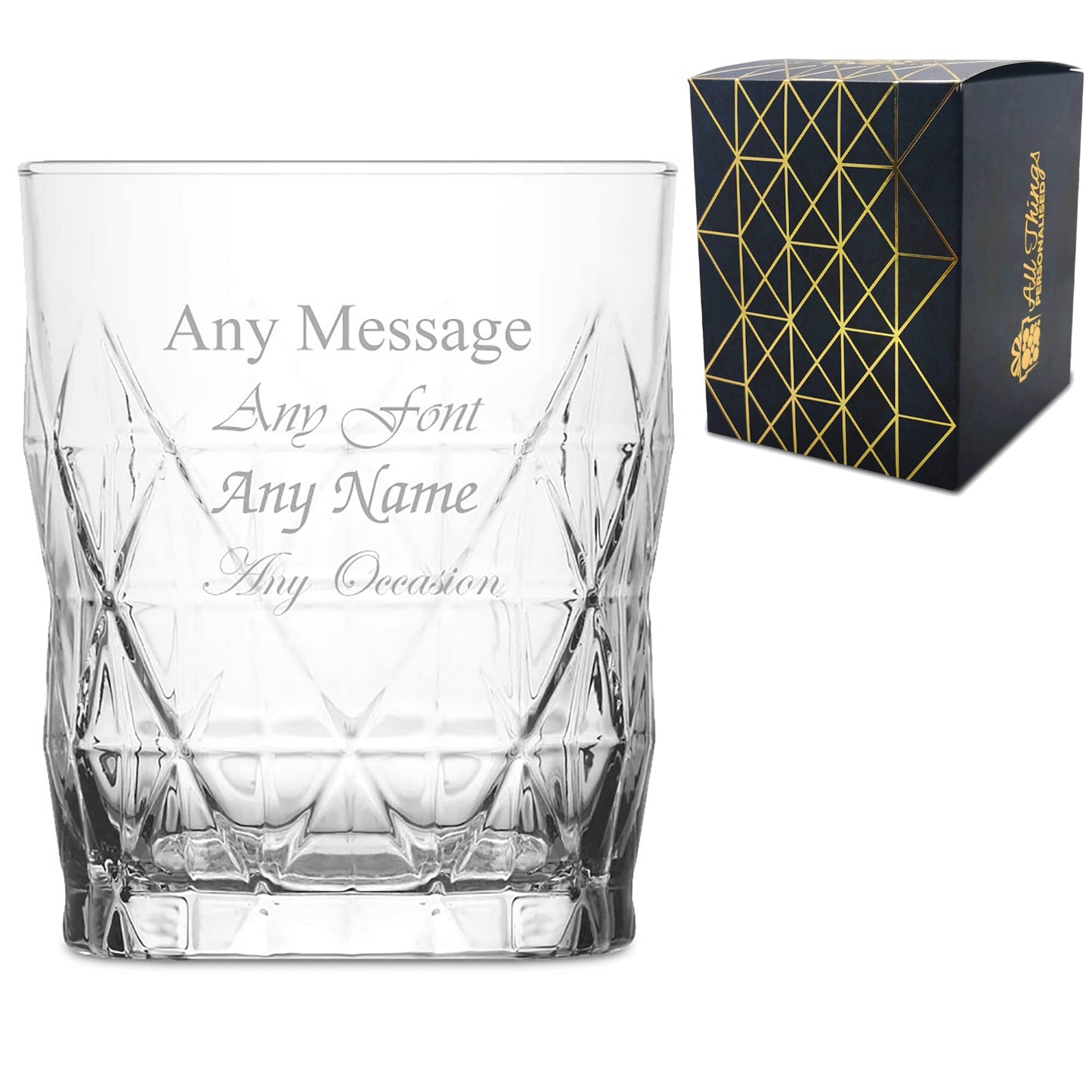 - Personalised Engraved 345ml Keops Whisky Glass -