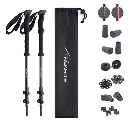 - Trekrite Telescopic Walking Poles Set | Adjustable and Lightweight Aluminium -