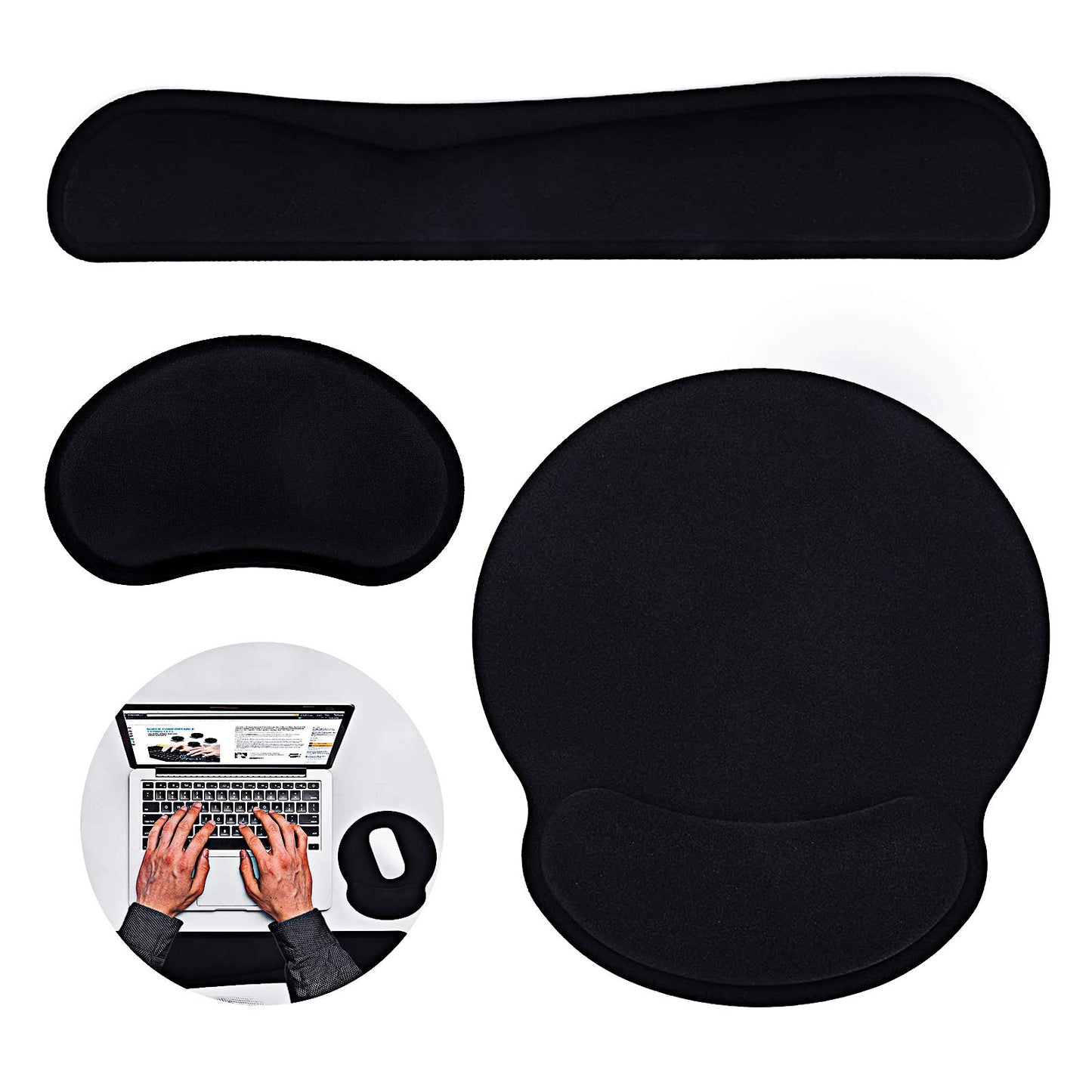 - Keyboard Wrist Rest Pad | WOVTE 3Pcs Wrist Rest Support Set with Mouse Pad -