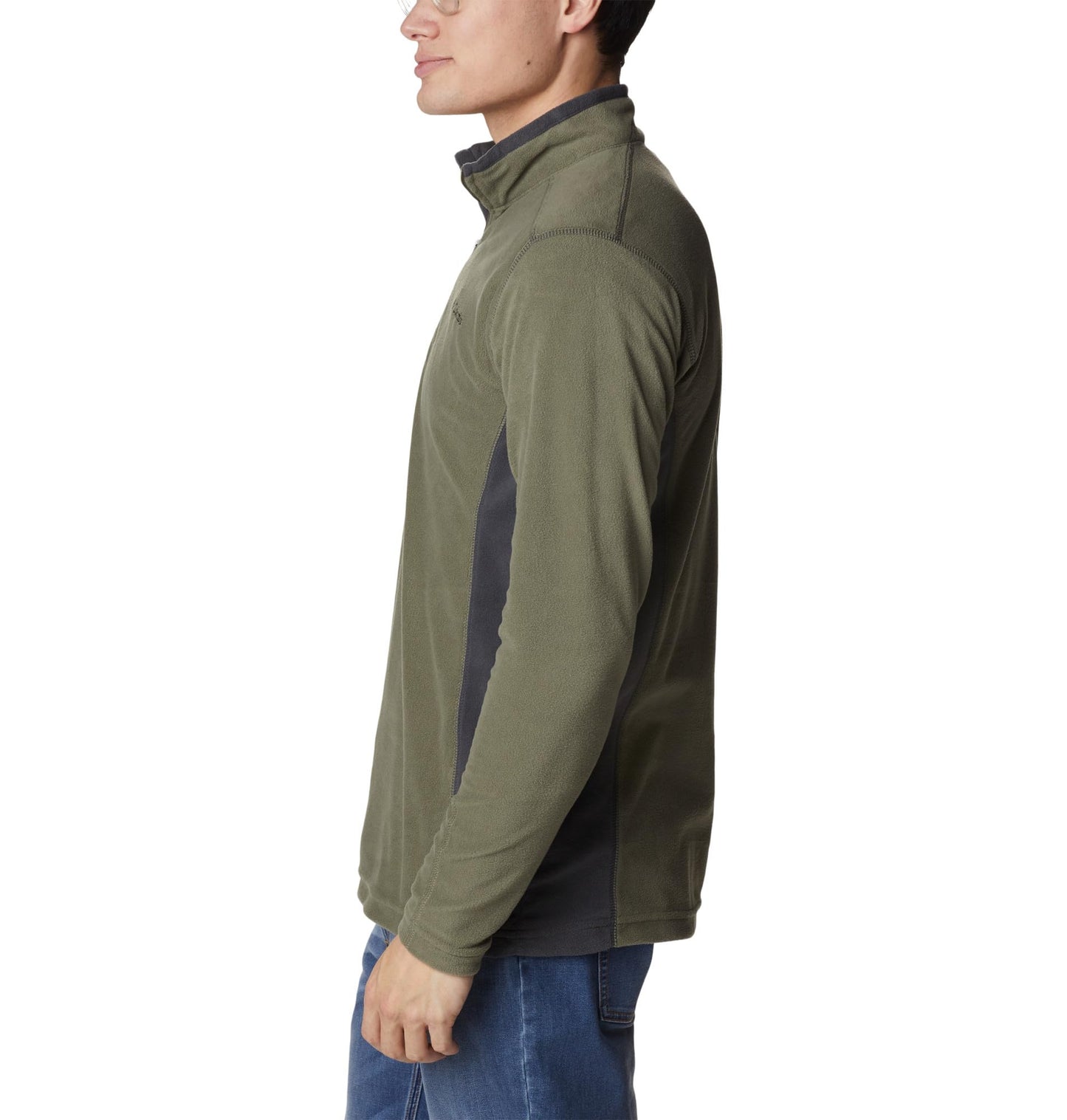 Columbia Men's Klamath Range II Half Zip Fleece Pullover, Stone Green, Shark, M